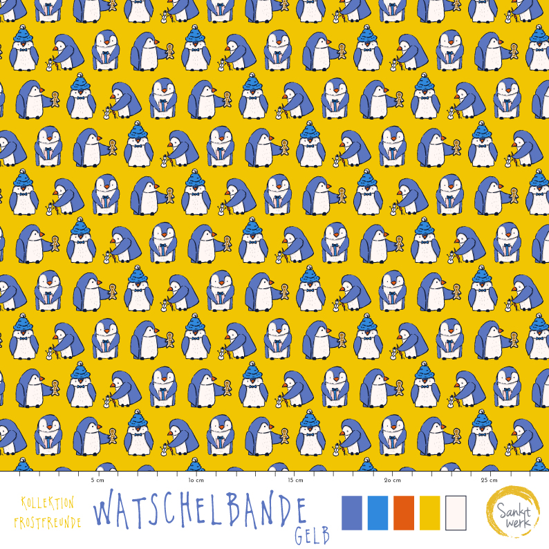 Bio Webware Stoff - Watchelbande gelb - Sanktwerk, Kinder, Tiere, gelb, 100% Bio-Baumwolle Bio Webware Stoff - Watchelbande gelb - Sanktwerk, Kinder, Tiere, gelb, 100% Bio-Baumwolle