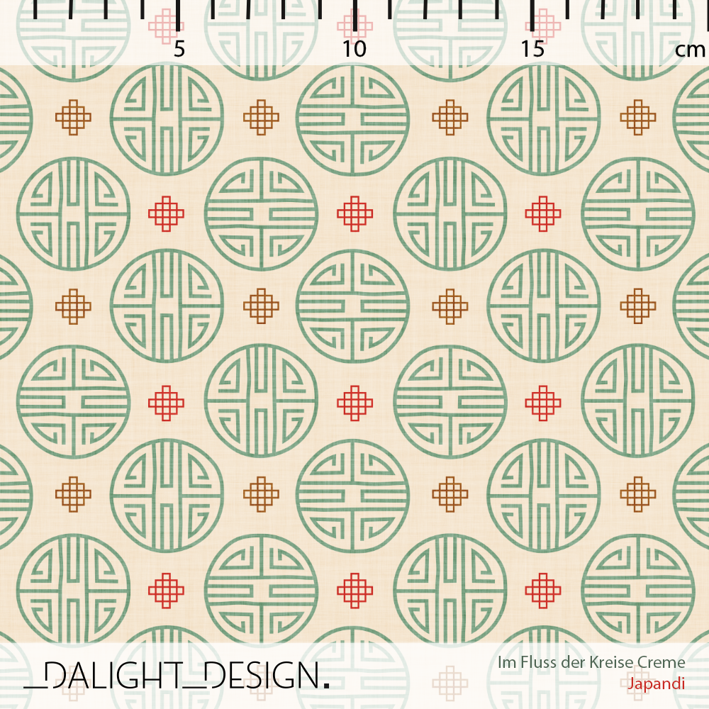 Bio Stoff  - Im Fluss der Kreise creme