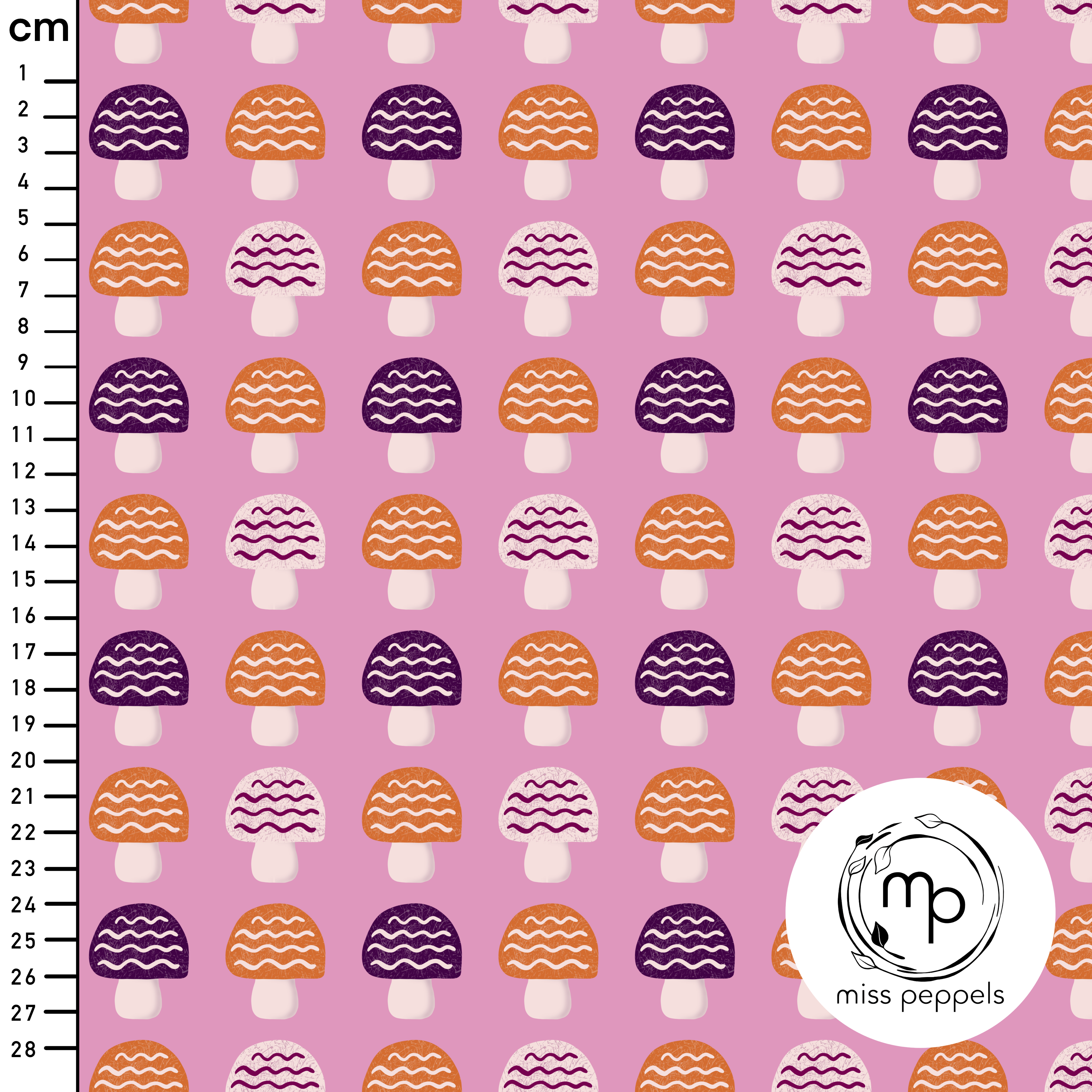 Bio Stoff - Mushroom Field Pink4 by misspeppels in pink