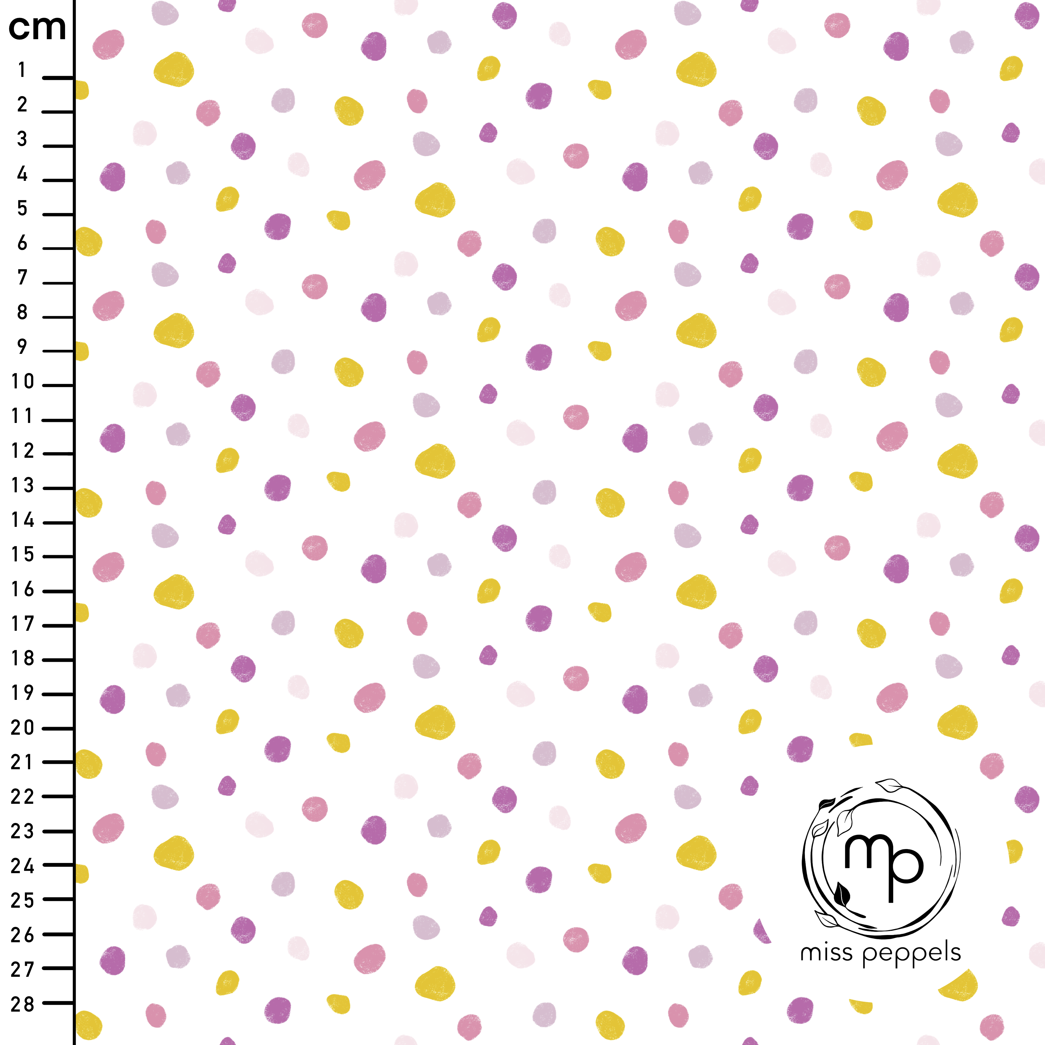 Bio Stoff - Konfetti rosa