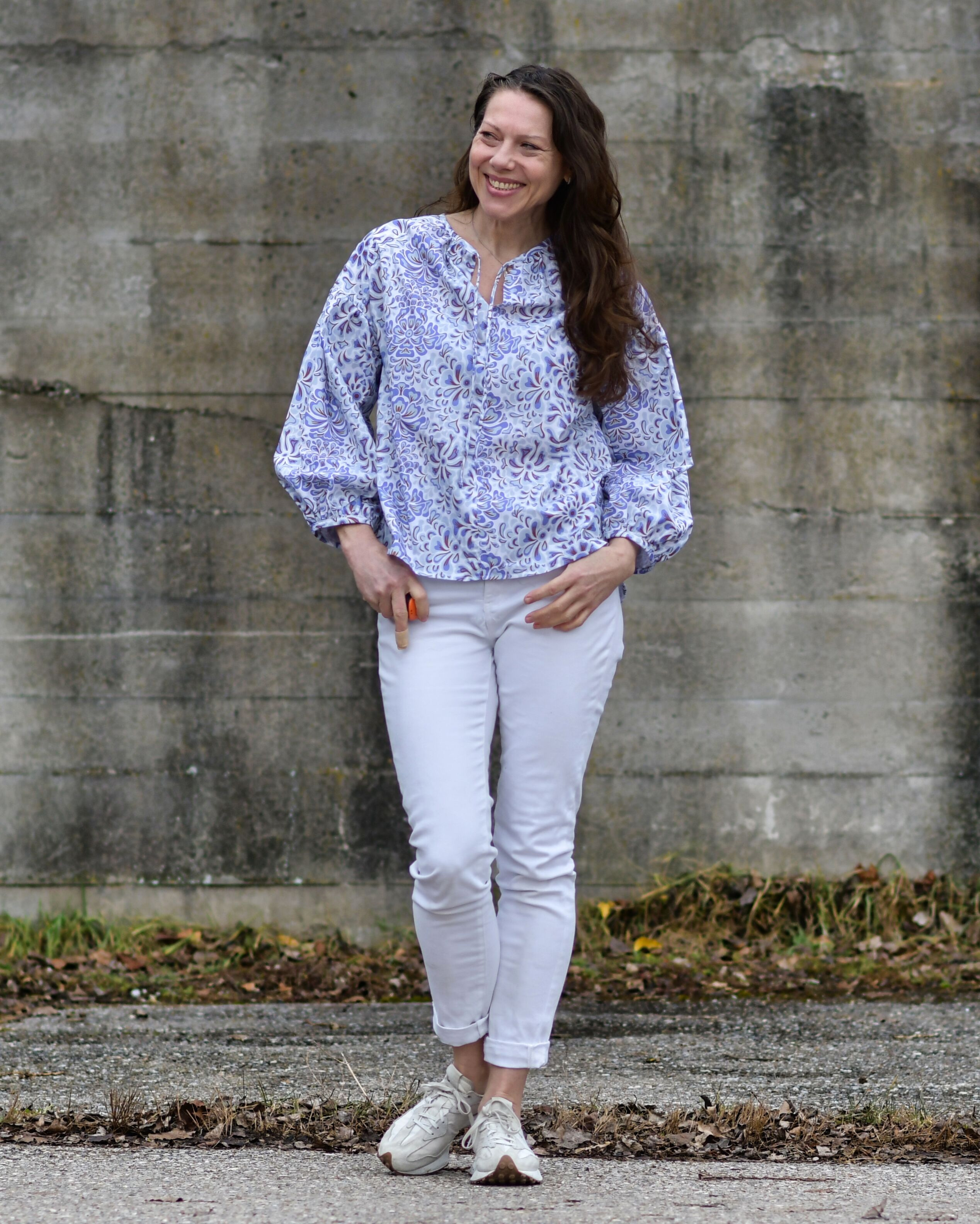 Bio Stoff - Floral Statement Explosion orange, pink