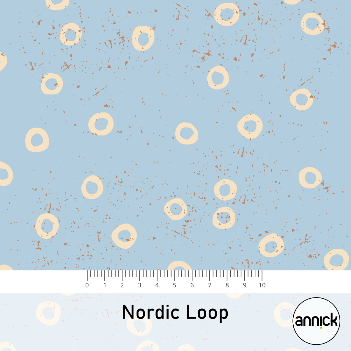 Bio Summersweat Stoff - Nordic Loop - Annick, blau, Breite 150 cm Bio Summersweat Stoff - Nordic Loop - Annick, blau, Breite 150 cm