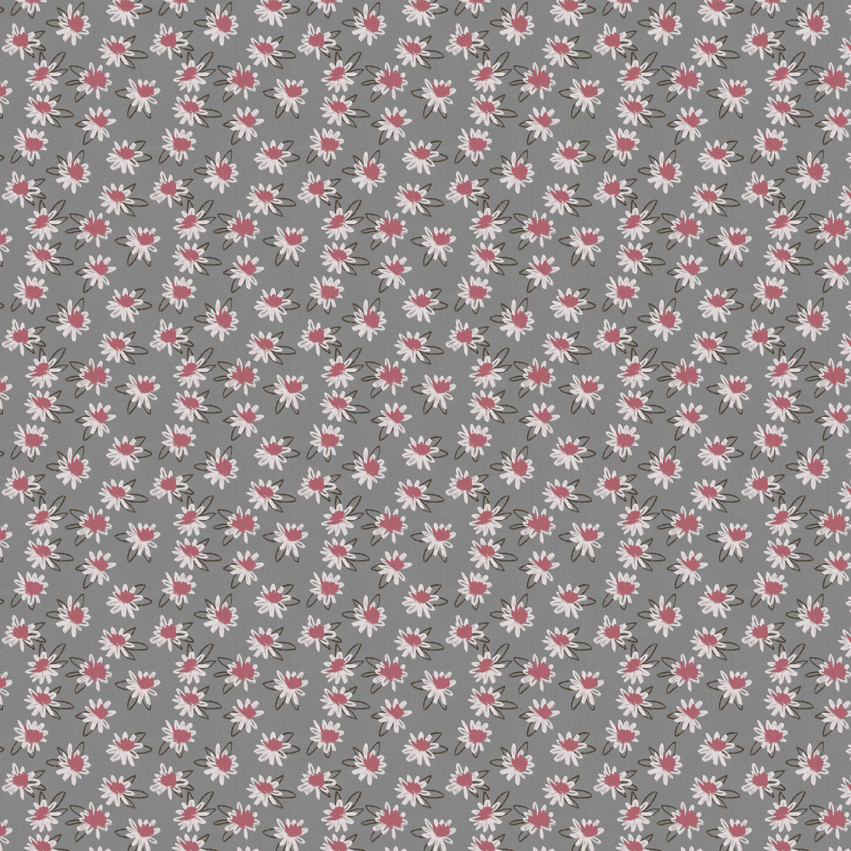 Organic fabric  -  Maries Blumen frost gray