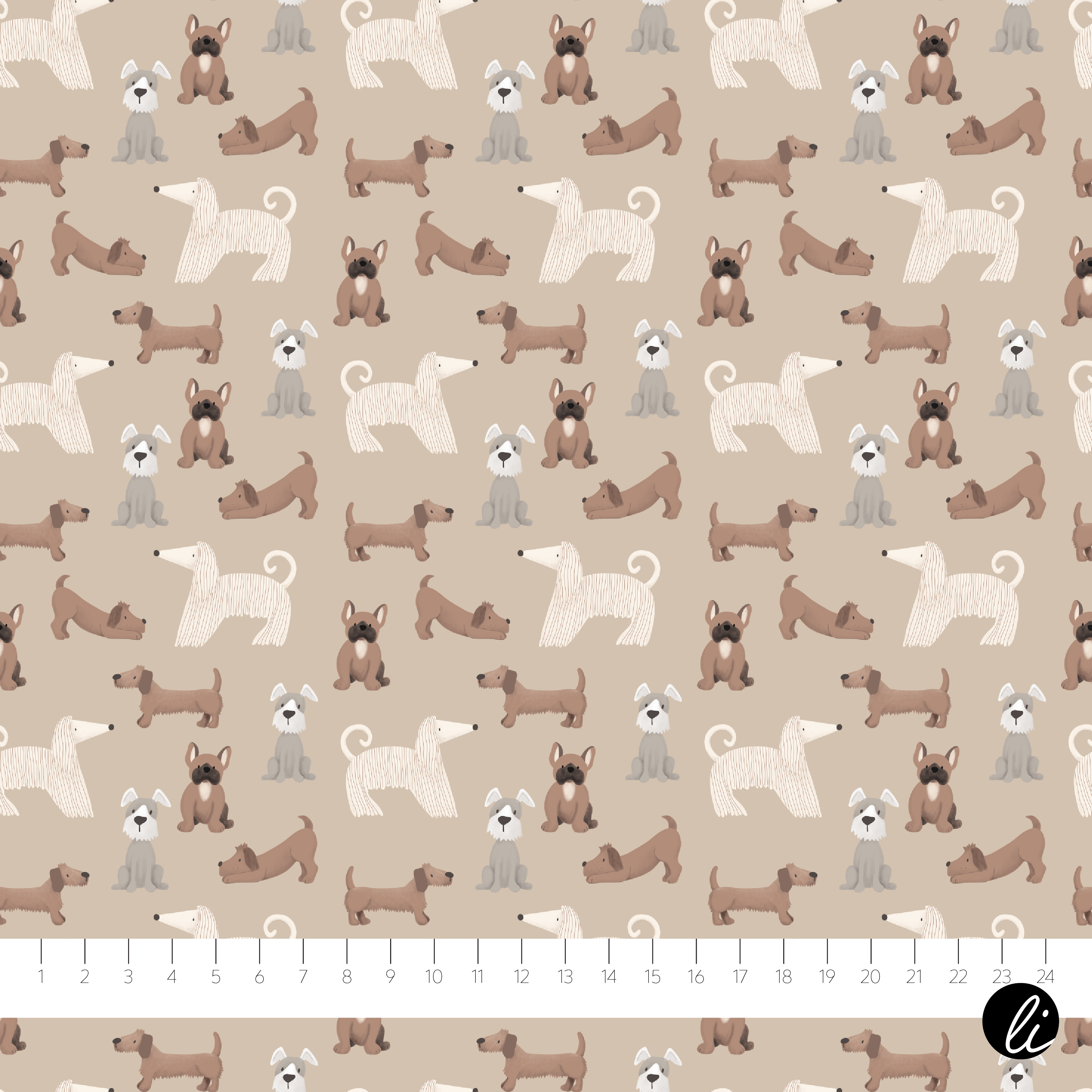 Bio Stoff - Mit Vier Pfoten Beige Mini von Andrea Liesert in beige