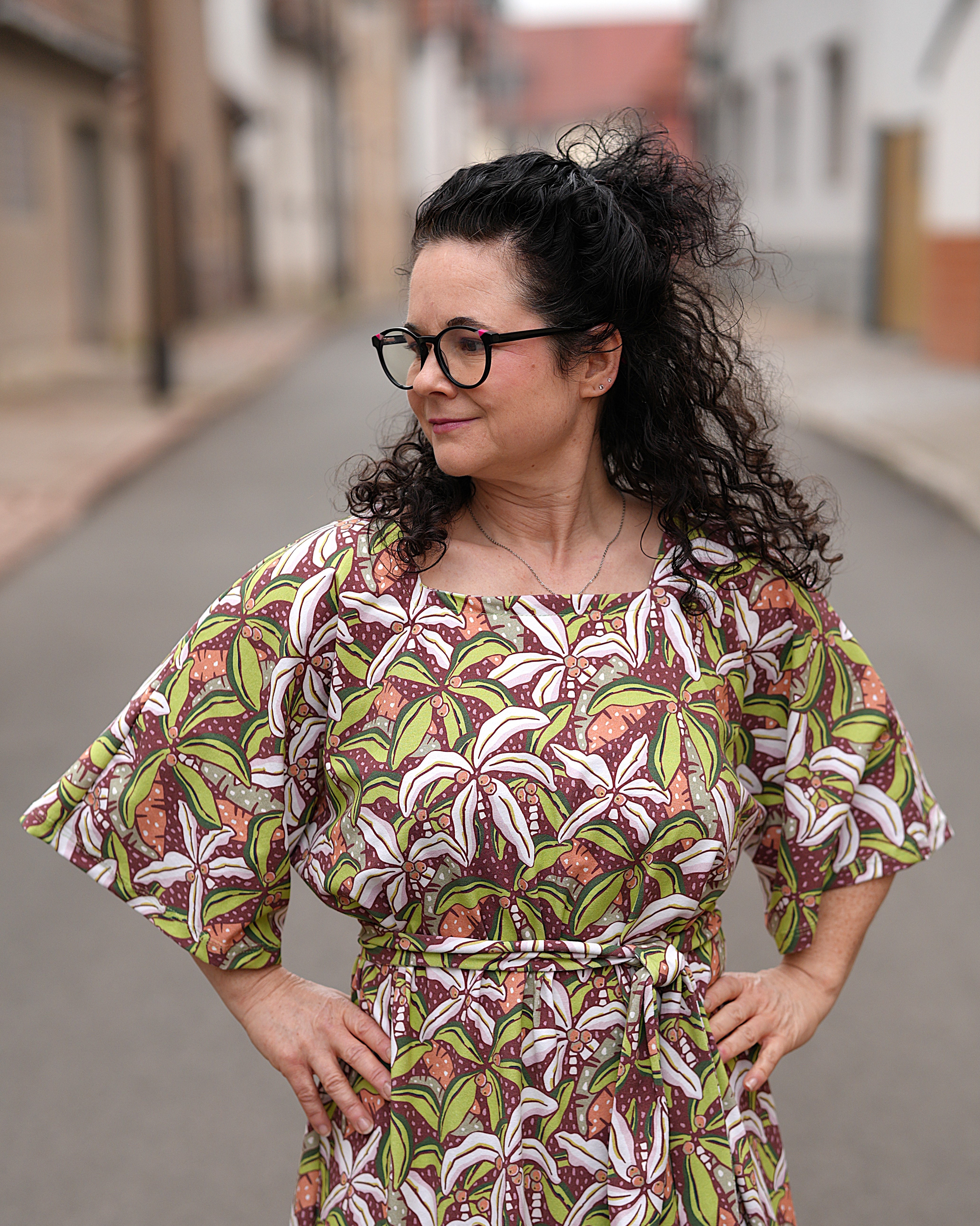 Bio Stoff  - Neo Tropica Palmen hellgrün