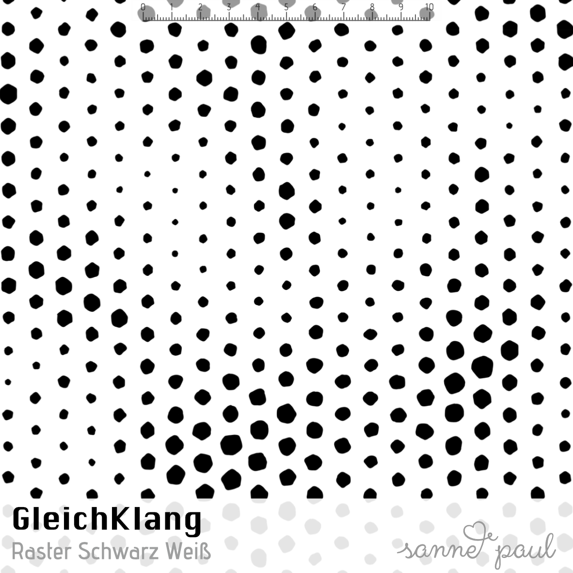 Bio Stoff  - Gleichklang Raster schwarz
