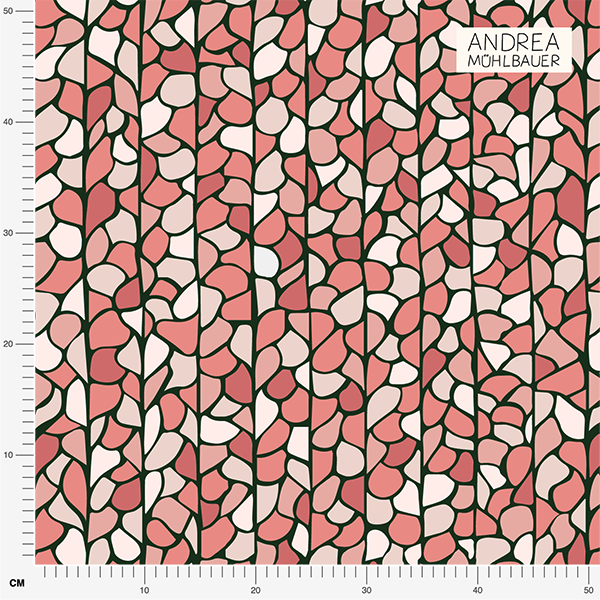 Bio Stoff  - Blütenregen rosa