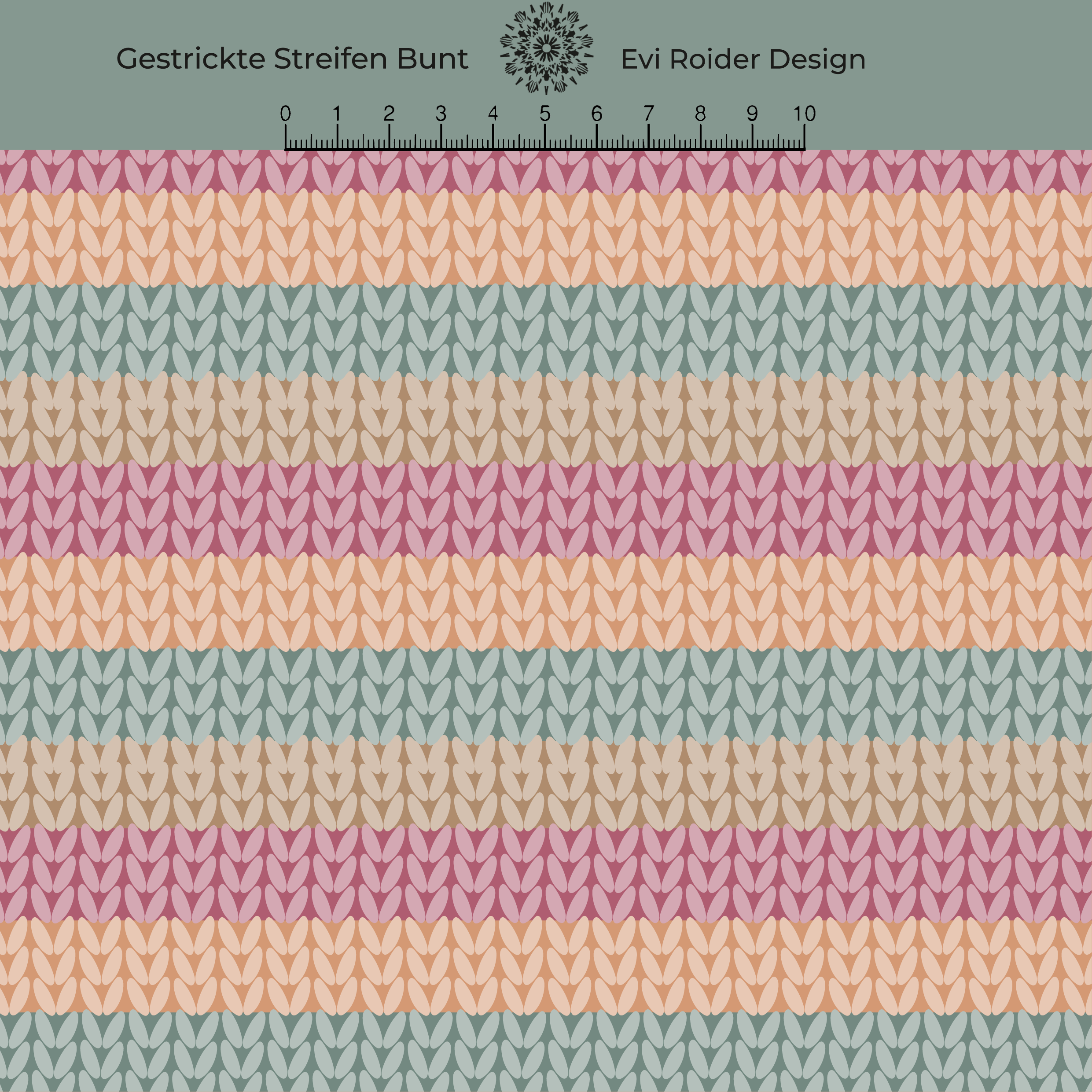 Organic Fabric - Knitted Stripes colorful