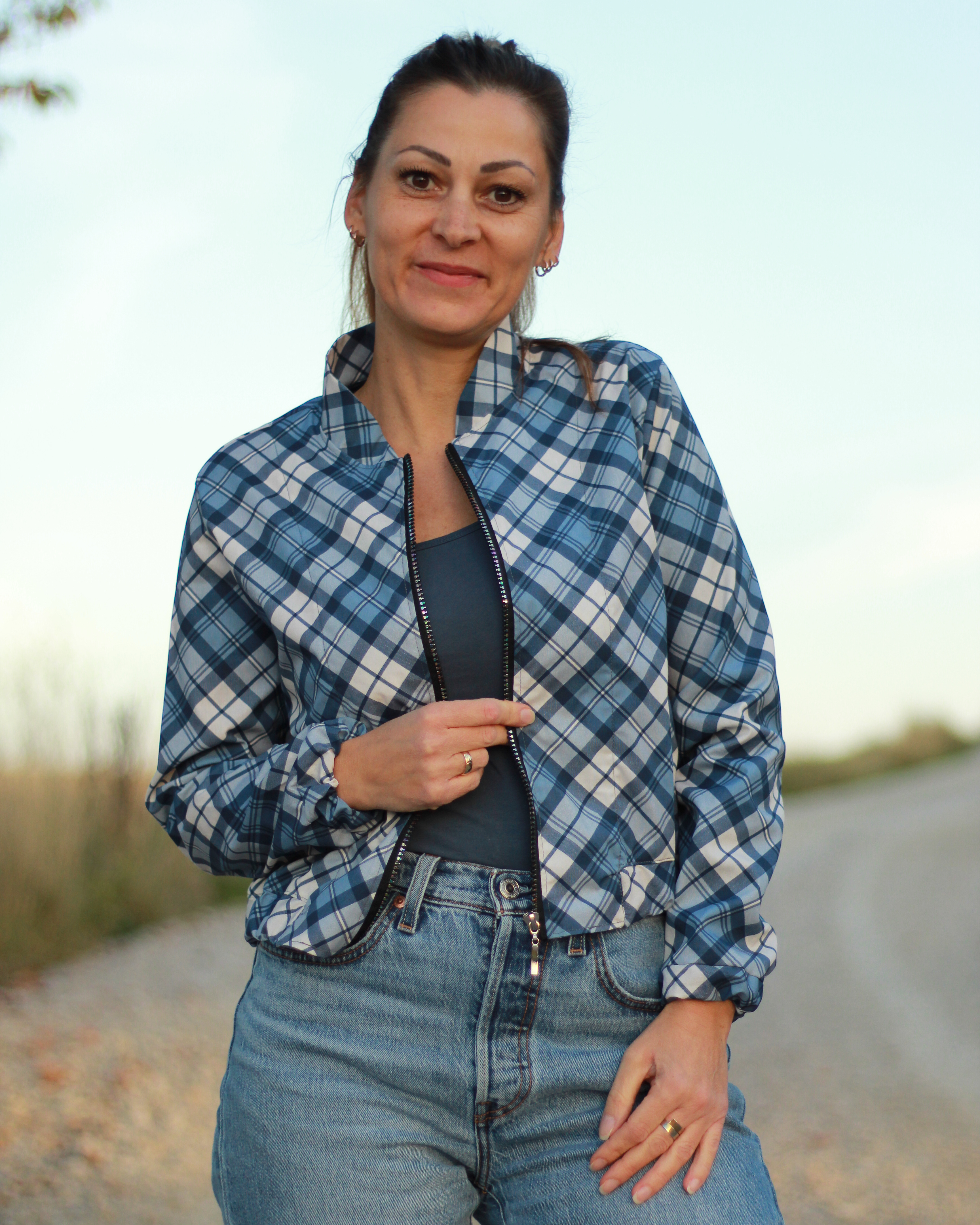 Bio Stoff  - Cozy Denim Plaid blau - Alexandra Weise