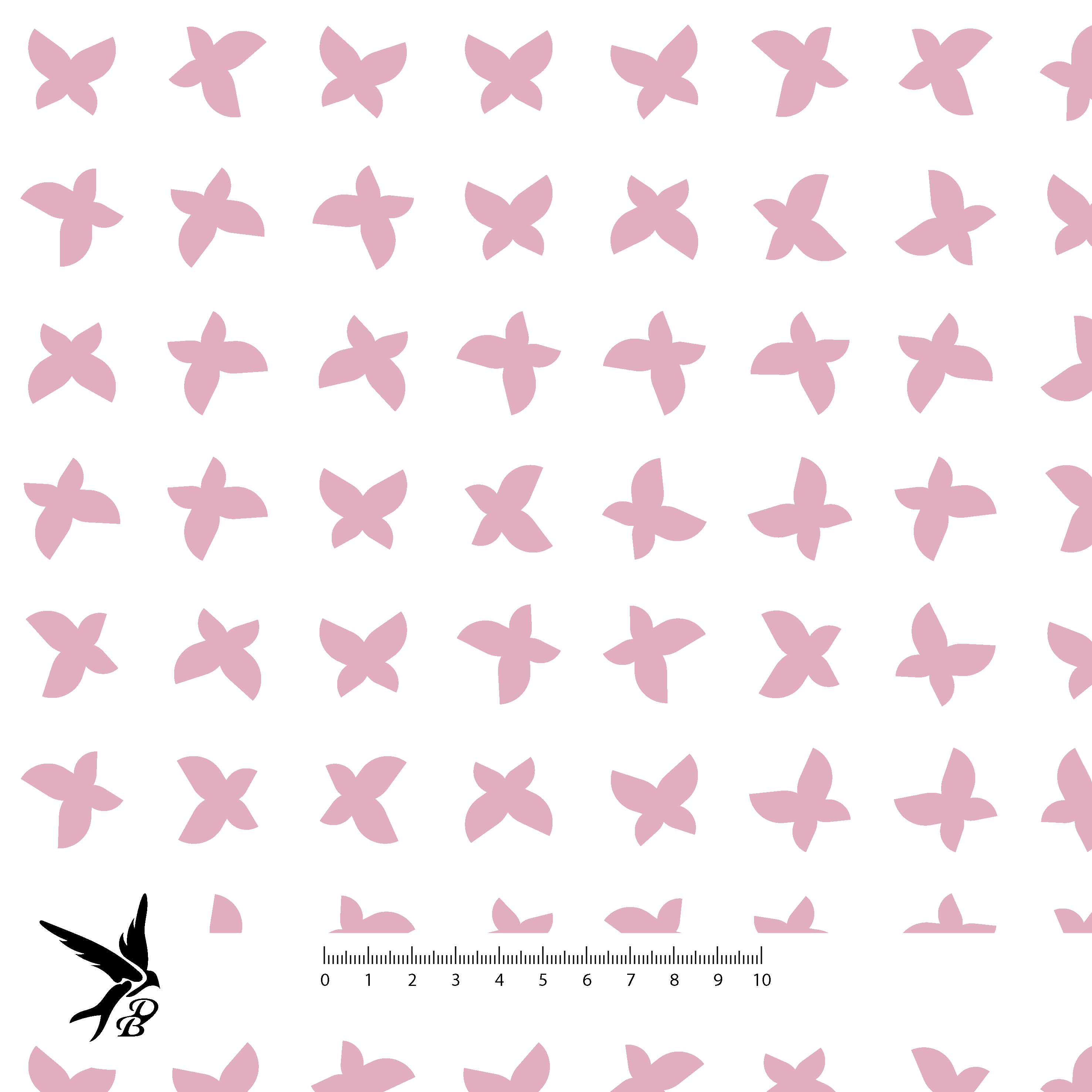 Bio Fabric - Pink Butterfly by Daniela Bonn in pink