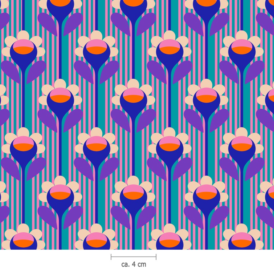 Bio Webware Stoff - Blüüt - Fummelhummel, Frühling, Floral & Blumen, blau, bunt, 100% Bio-Baumwolle Bio Webware Stoff - Blüüt - Fummelhummel, Frühling, Floral & Blumen, blau, bunt, 100% Bio-Baumwolle