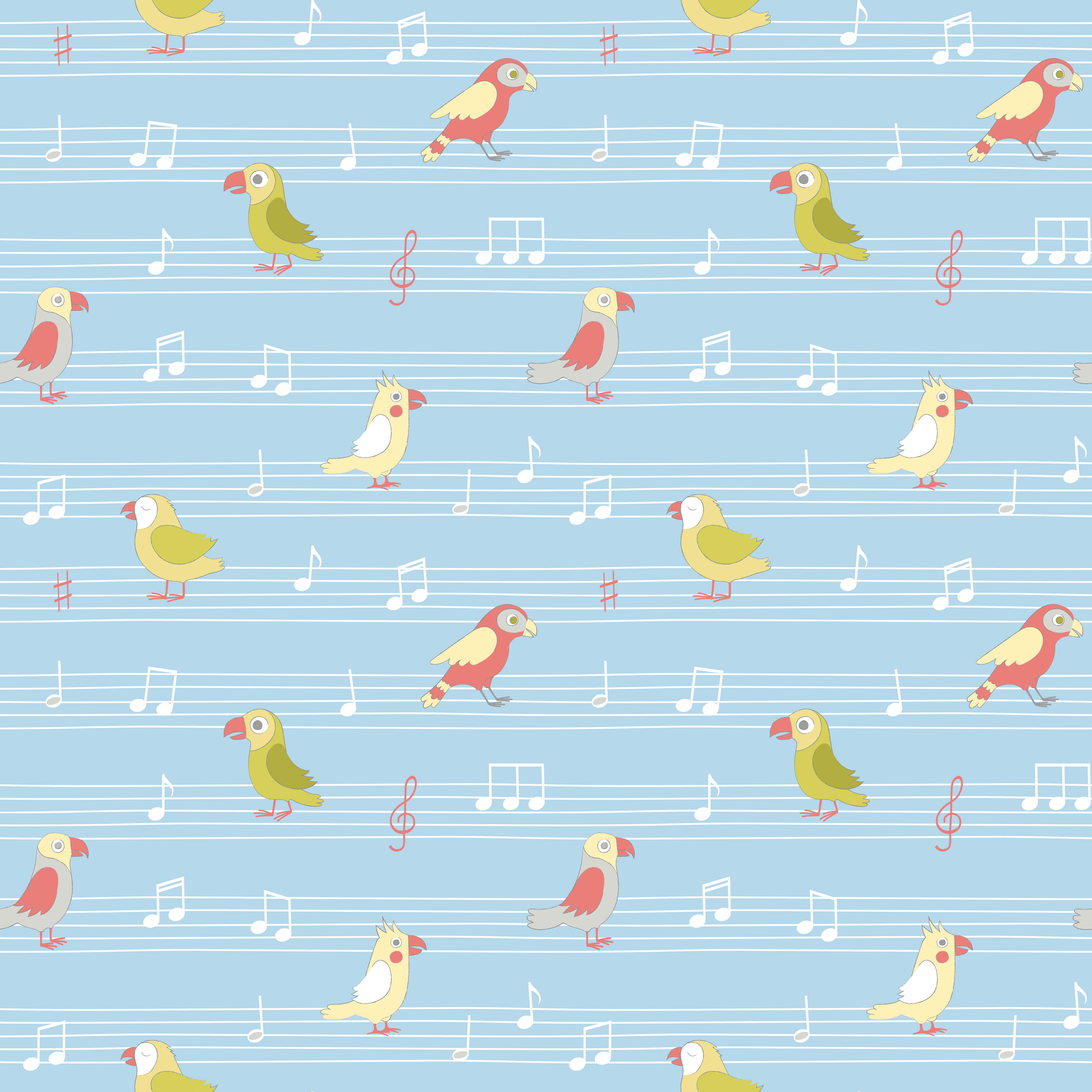 Bio Stoff - Singing Parrots Blue von Dalight Design in blau Bio Stoff - Singing Parrots Blue von Dalight Design in blau