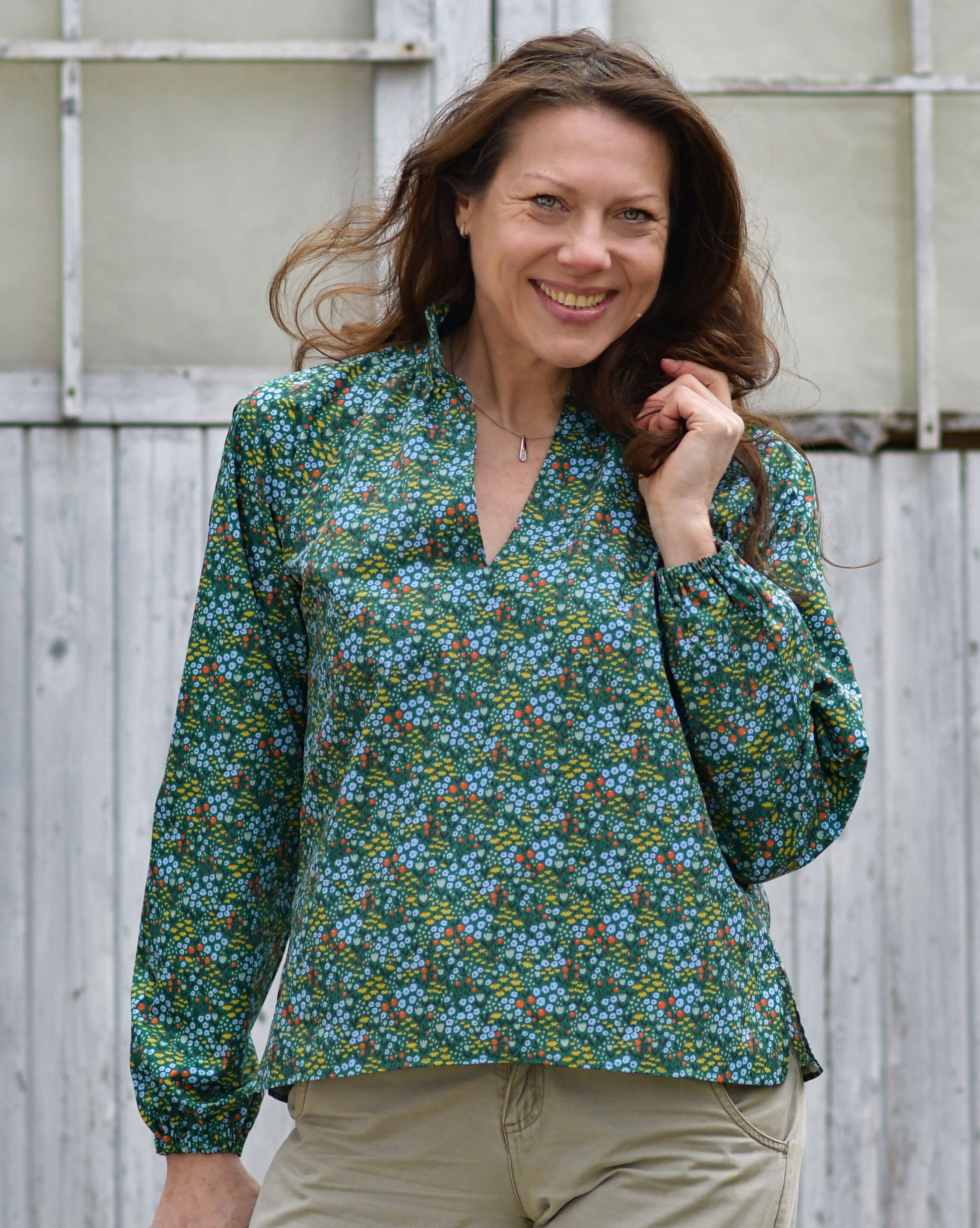 Organic Fabric  - Mini Meadow Ebony