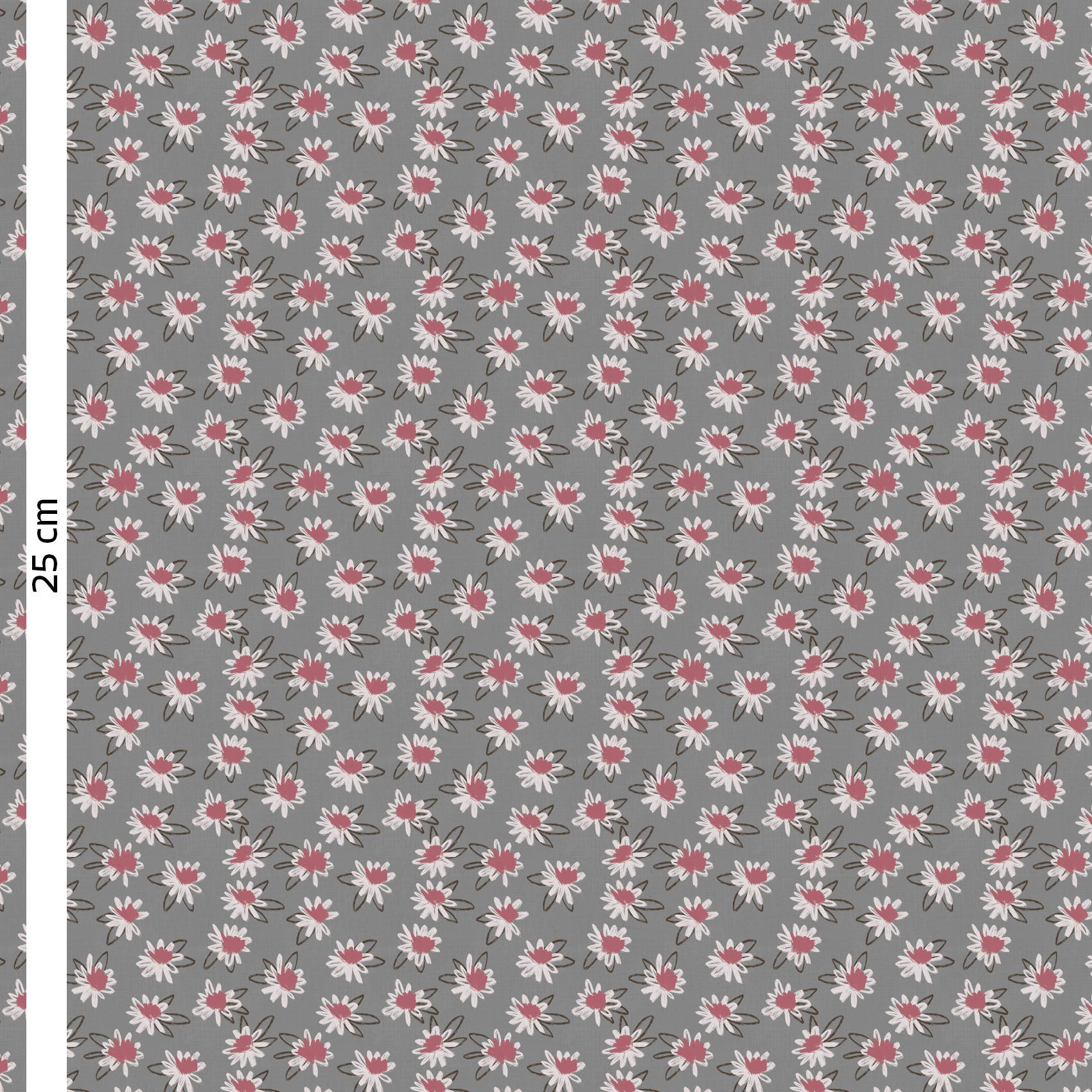 Organic fabric  -  Maries Blumen frost gray