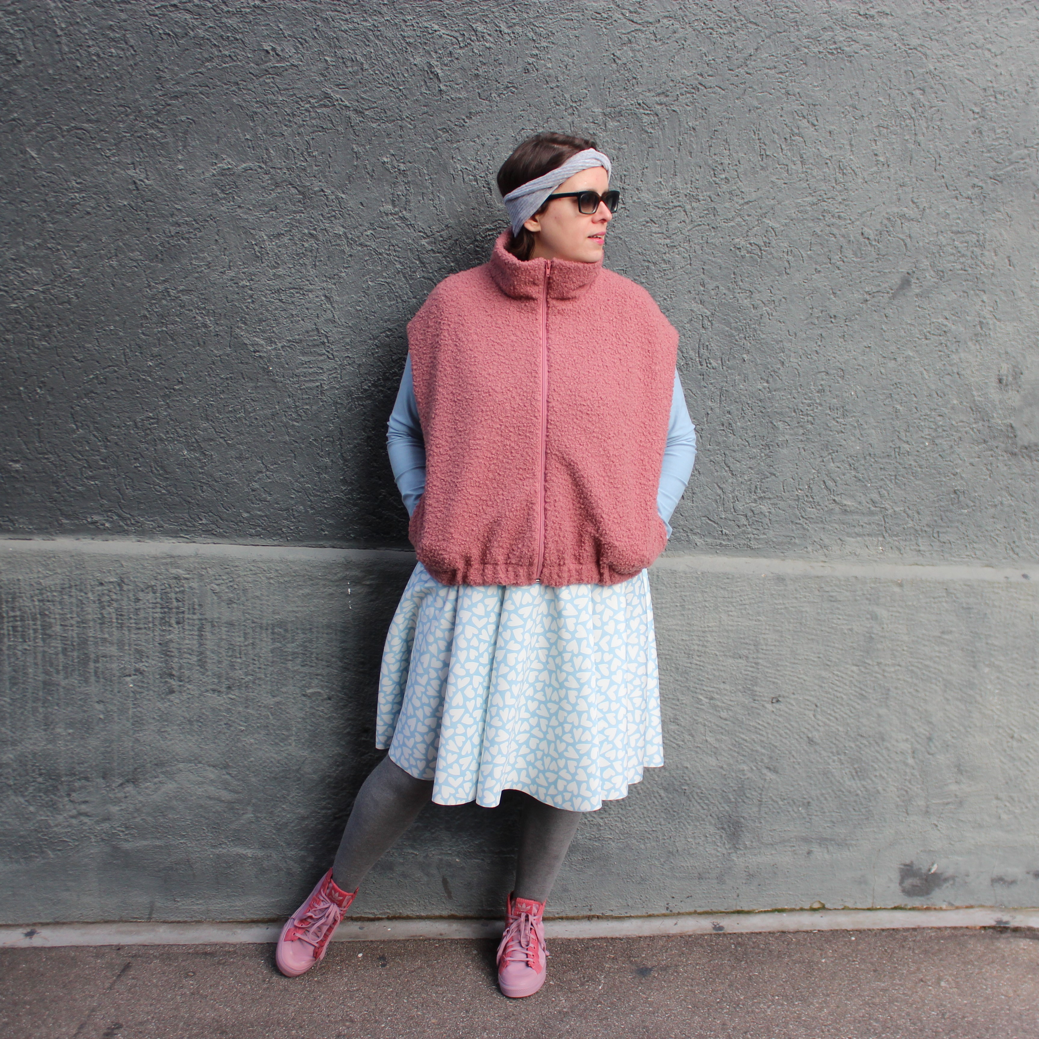 Bio Webware Stoff  - Herzen blau - KathrinWoo, blau, Herzen, 100% Bio-Baumwolle