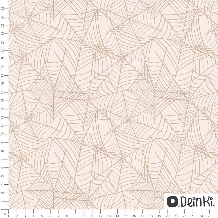 Bio Stoff - Halloween Spinnennetz Creme von Deinki in creme