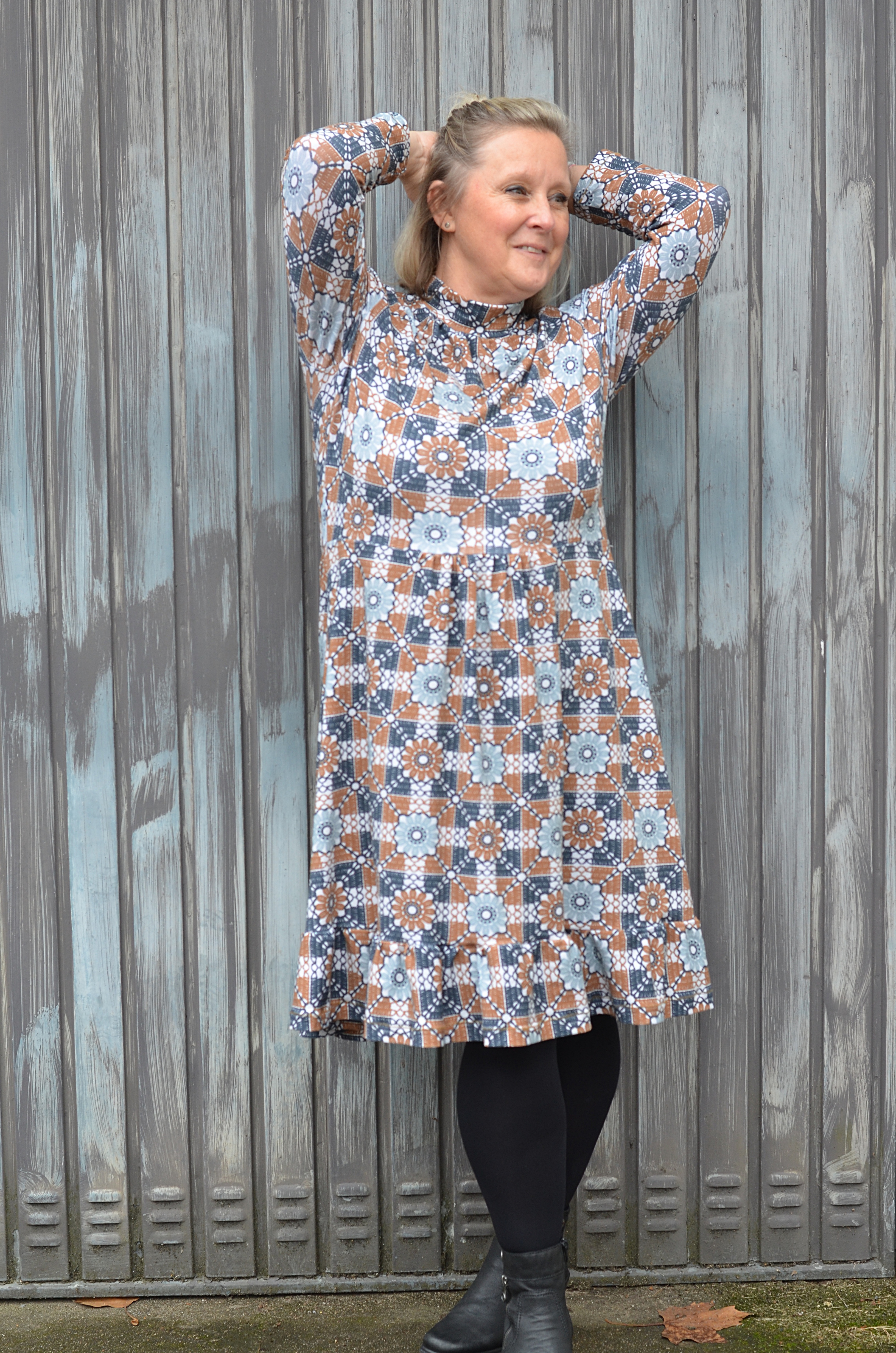 Bio Stoff - Häkeldecke burgunder 