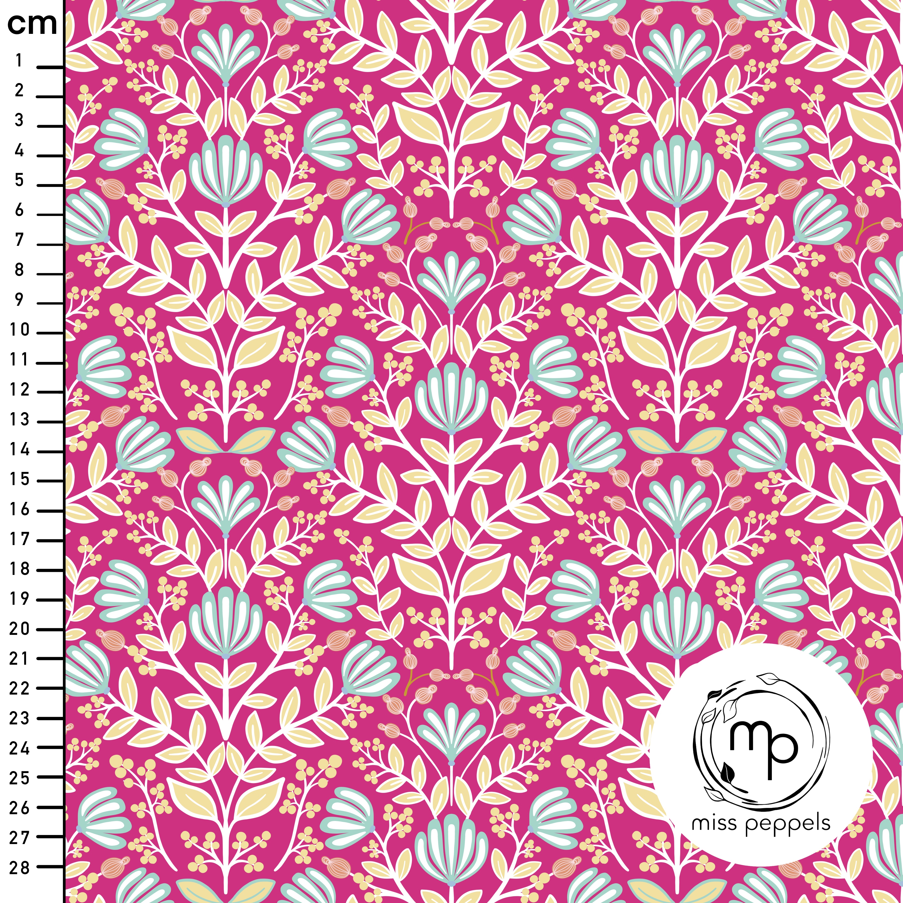 Bio Stoff  - Blumenbukett Pink Groß - Deinki, bunt, Floral & Blumen