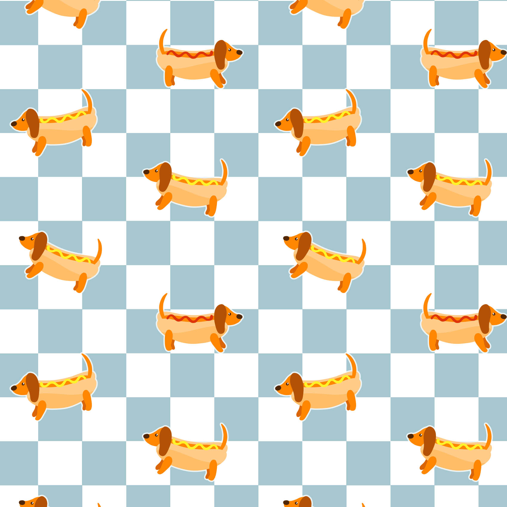 Organic fabric  -  Hot Dog