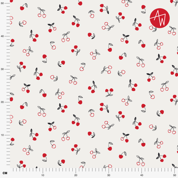 Organic fabric - Cherry Bloom Sommerkirschen