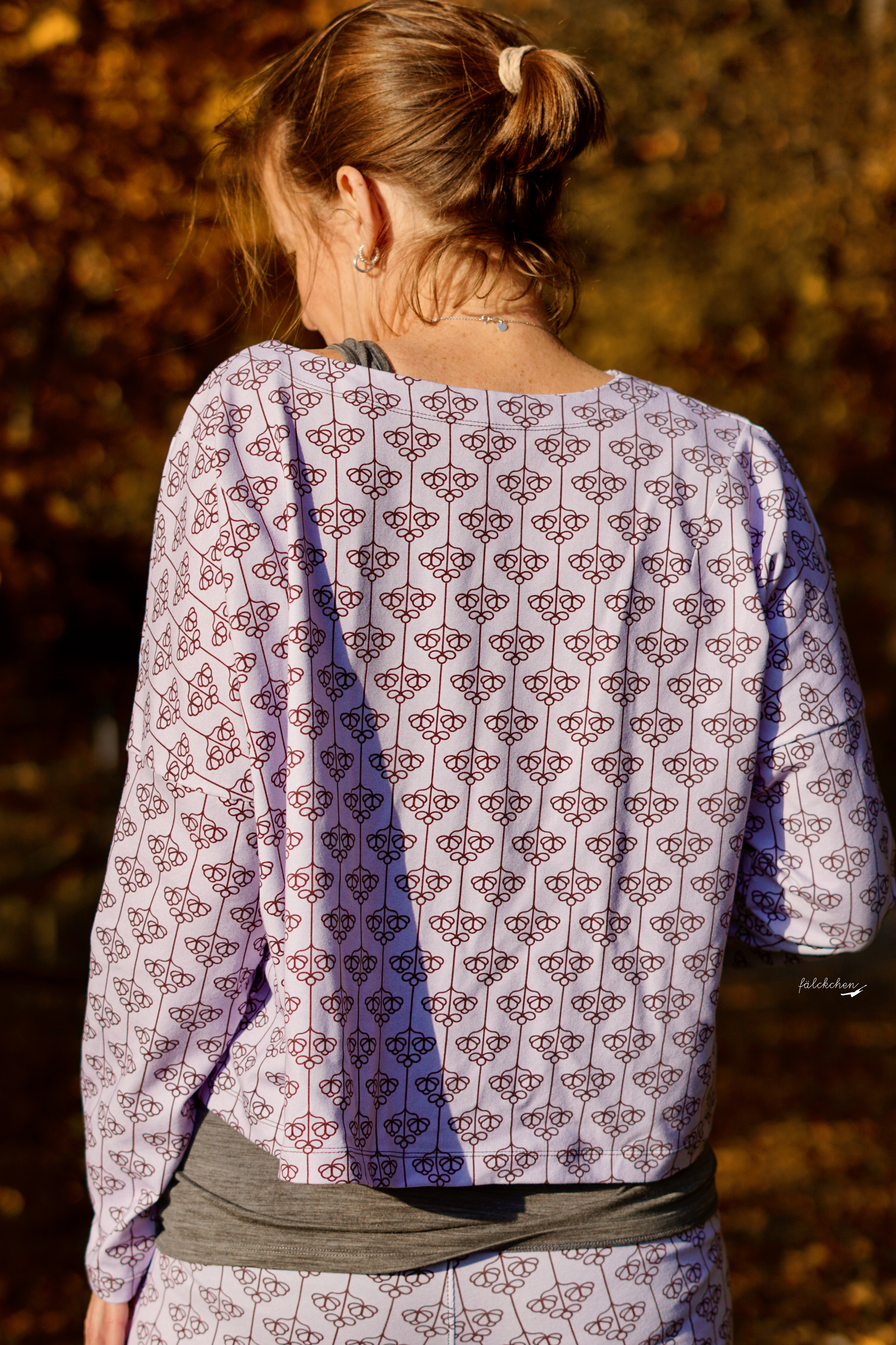 Organic Fabric - spindle tree Ornament blue