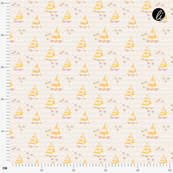 Bio Fabric - Tag am Meer Bootstour yellow