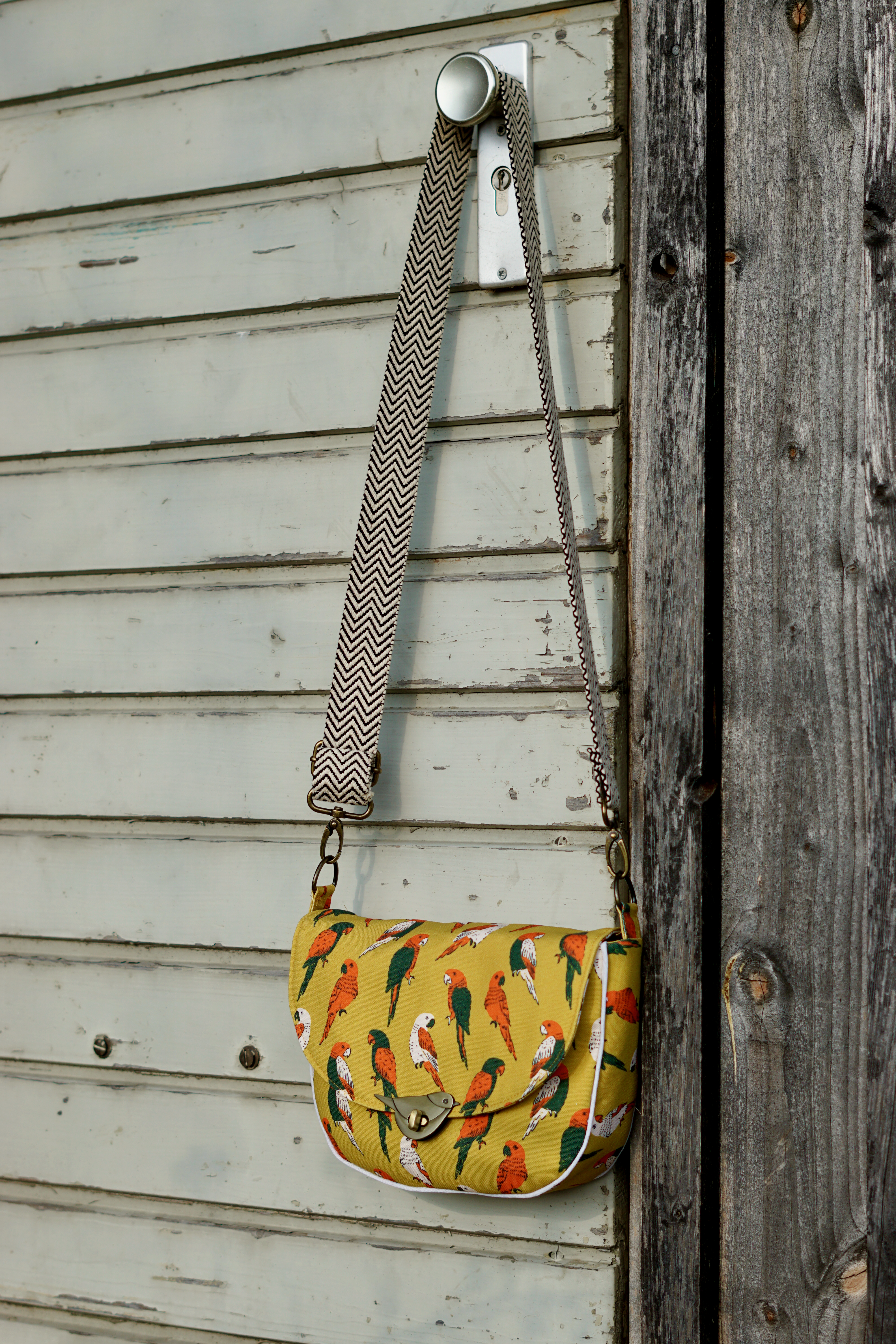 Organic fabric  -  Parrot Parade