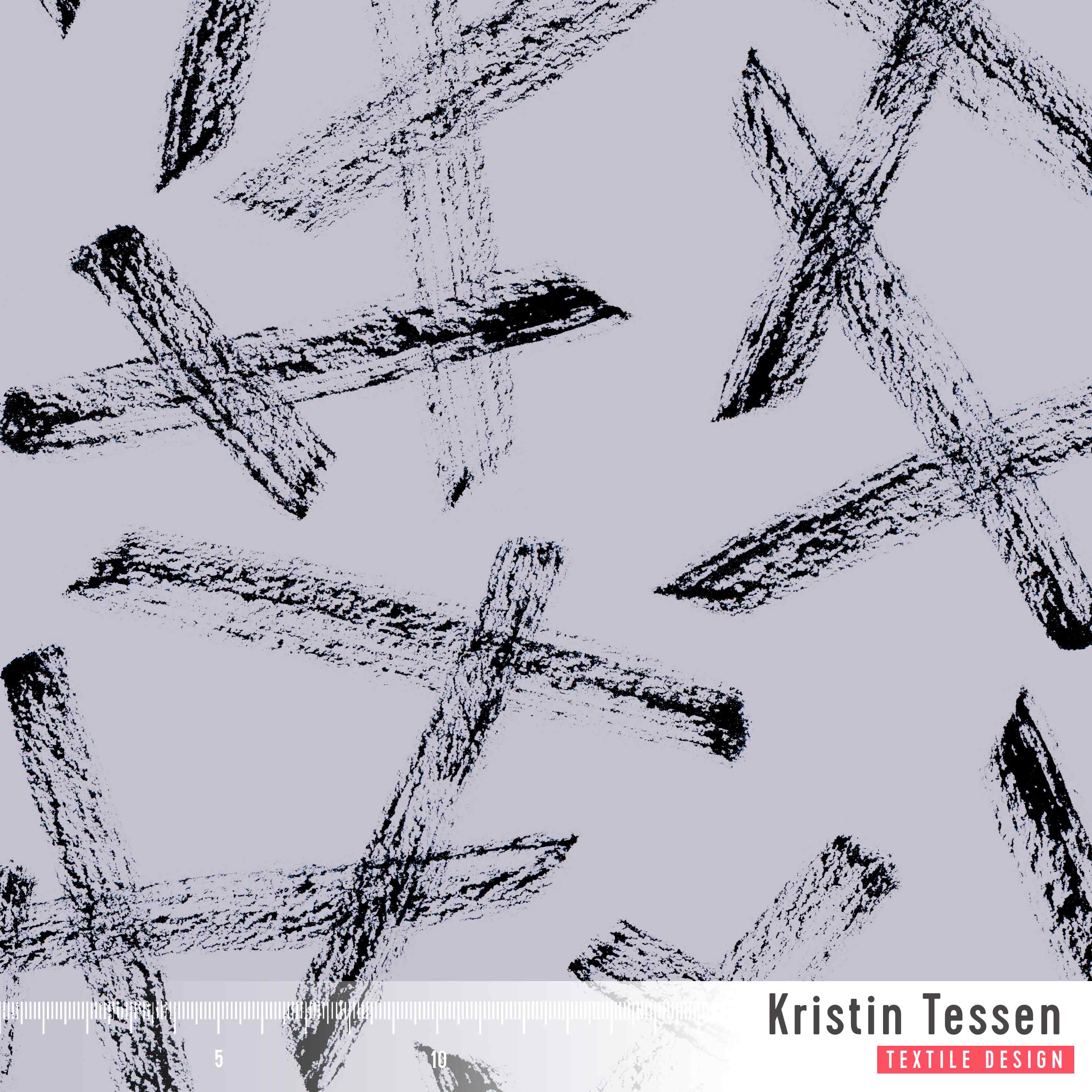 Bio Stoff - Texturestripe Lavendersky von Kristin Tessen in lila