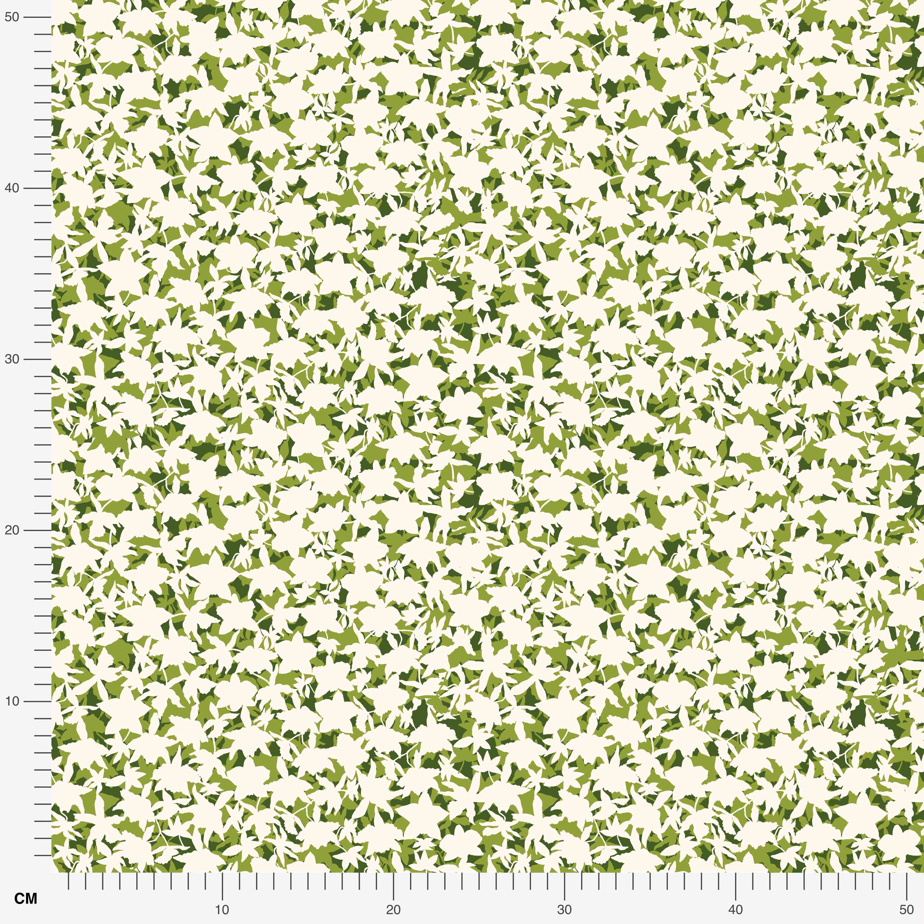 Bio Stoff  - Orchideenliebe Blütenkuss grün