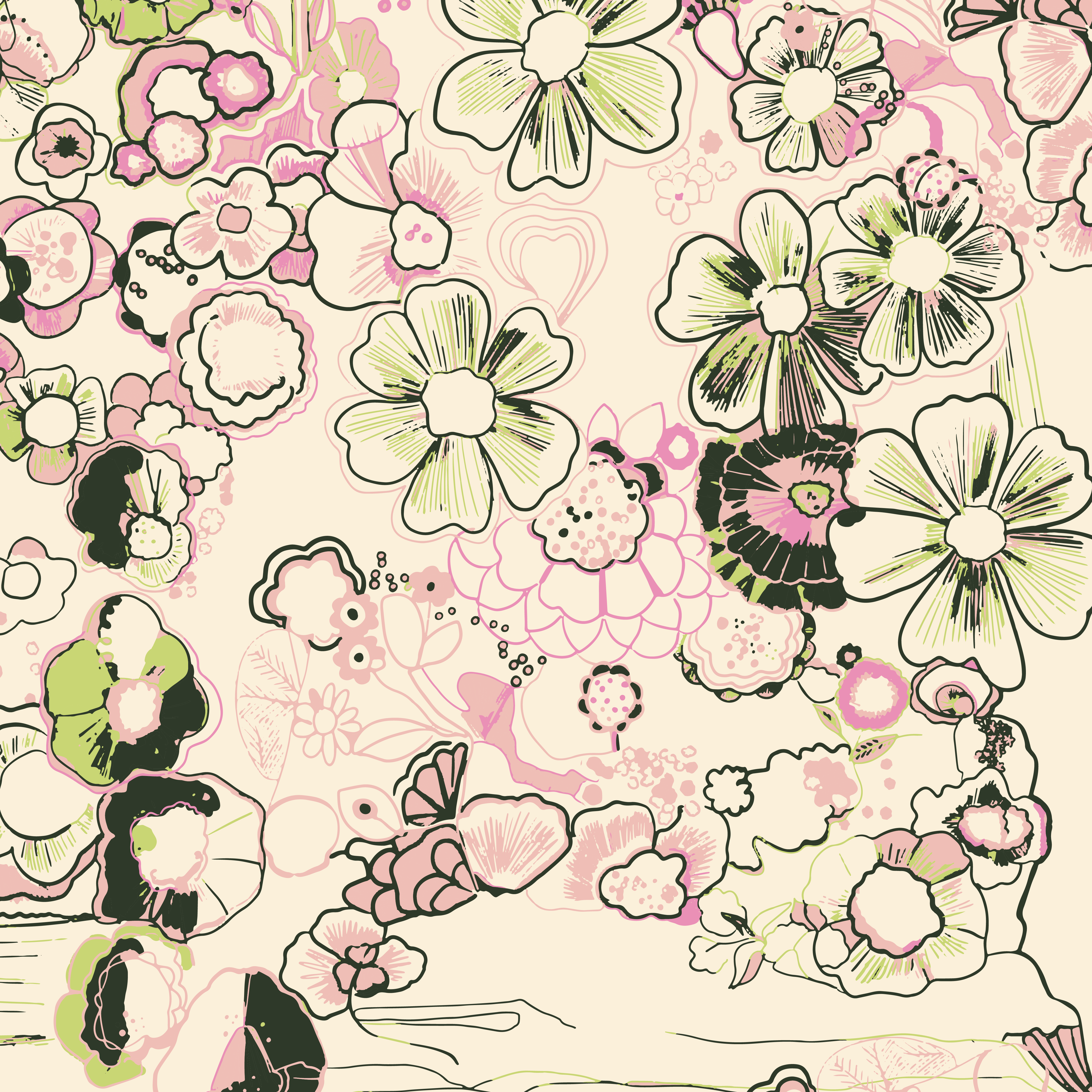 Organic fabric  - Blumenmeer