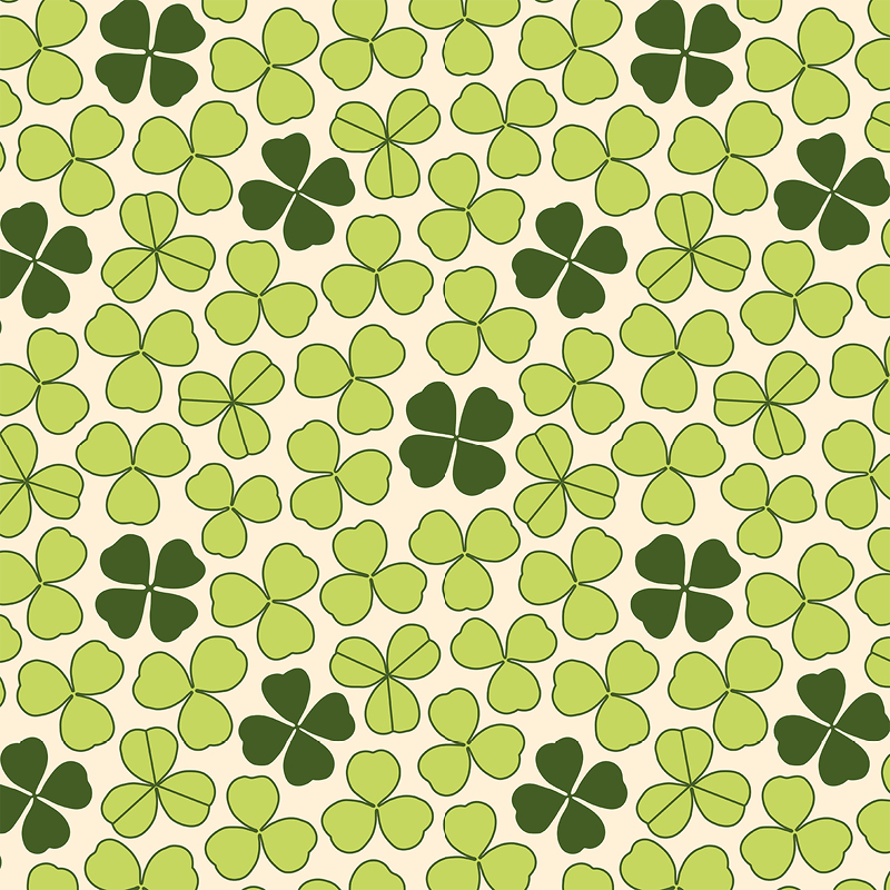 Bio Stoff  - Glücksklee hellgrün