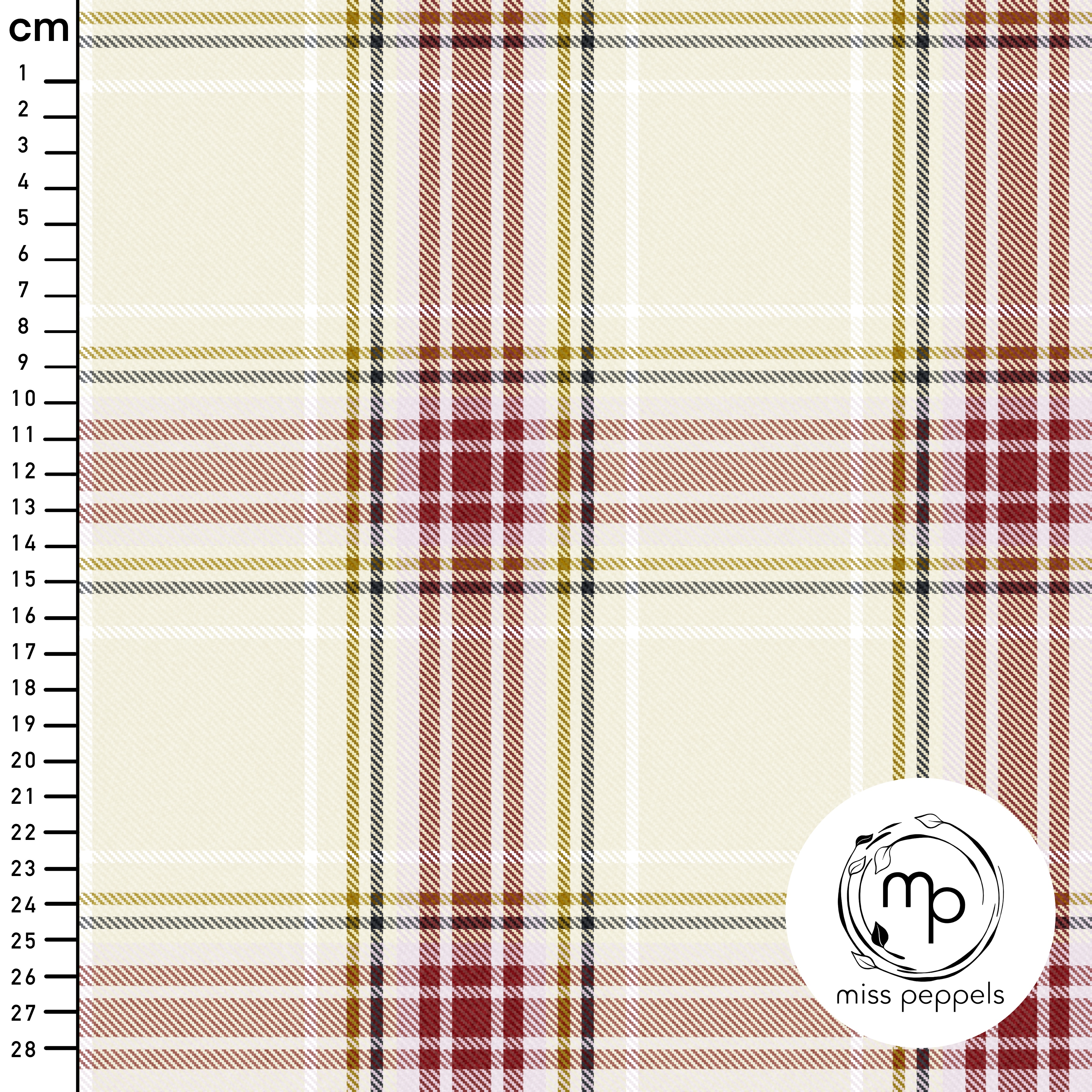 Bio Stoff - Karo Creme Rot von misspeppels in creme