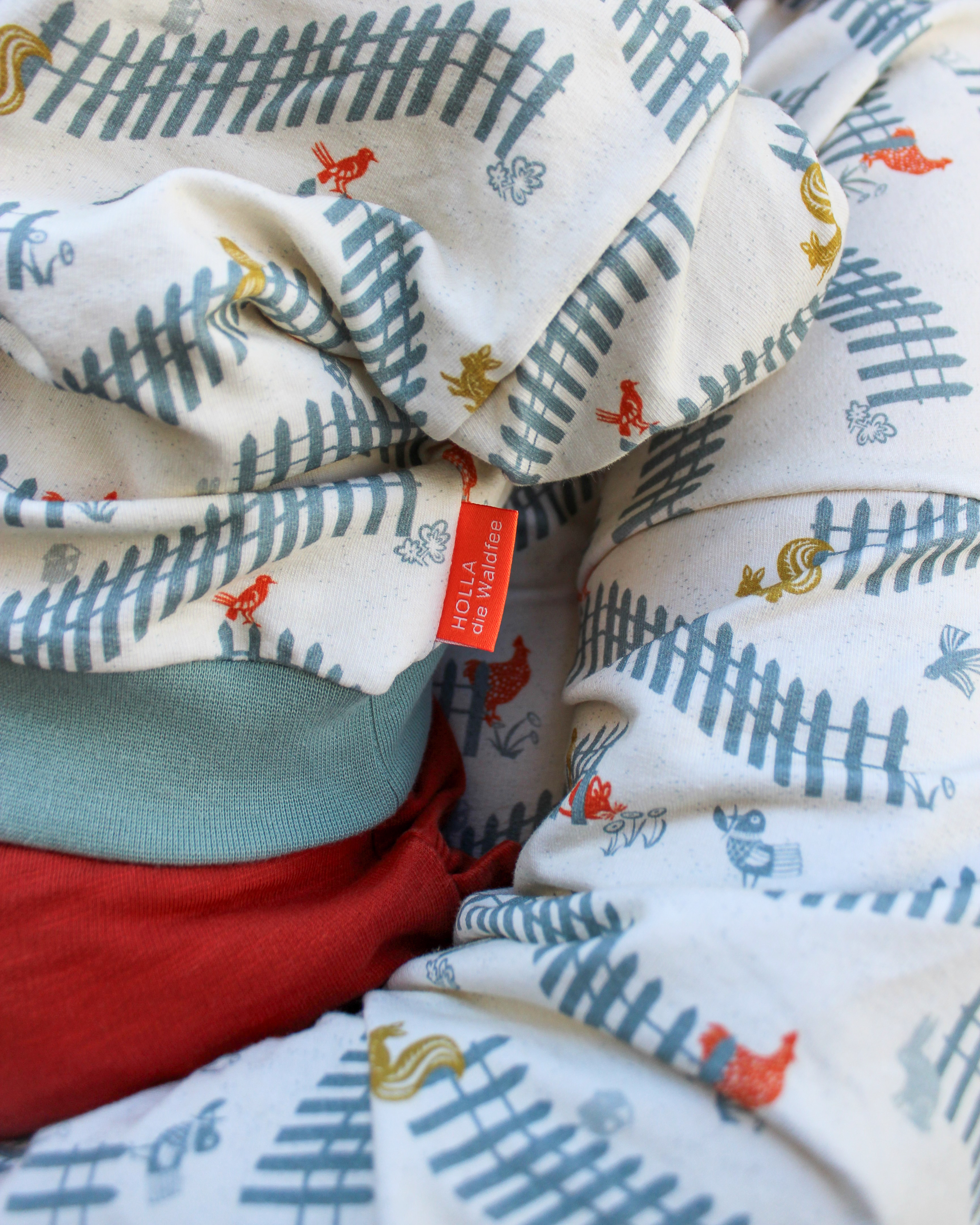 Bio Stoff  - Garden Tales Fence Dusty blau
