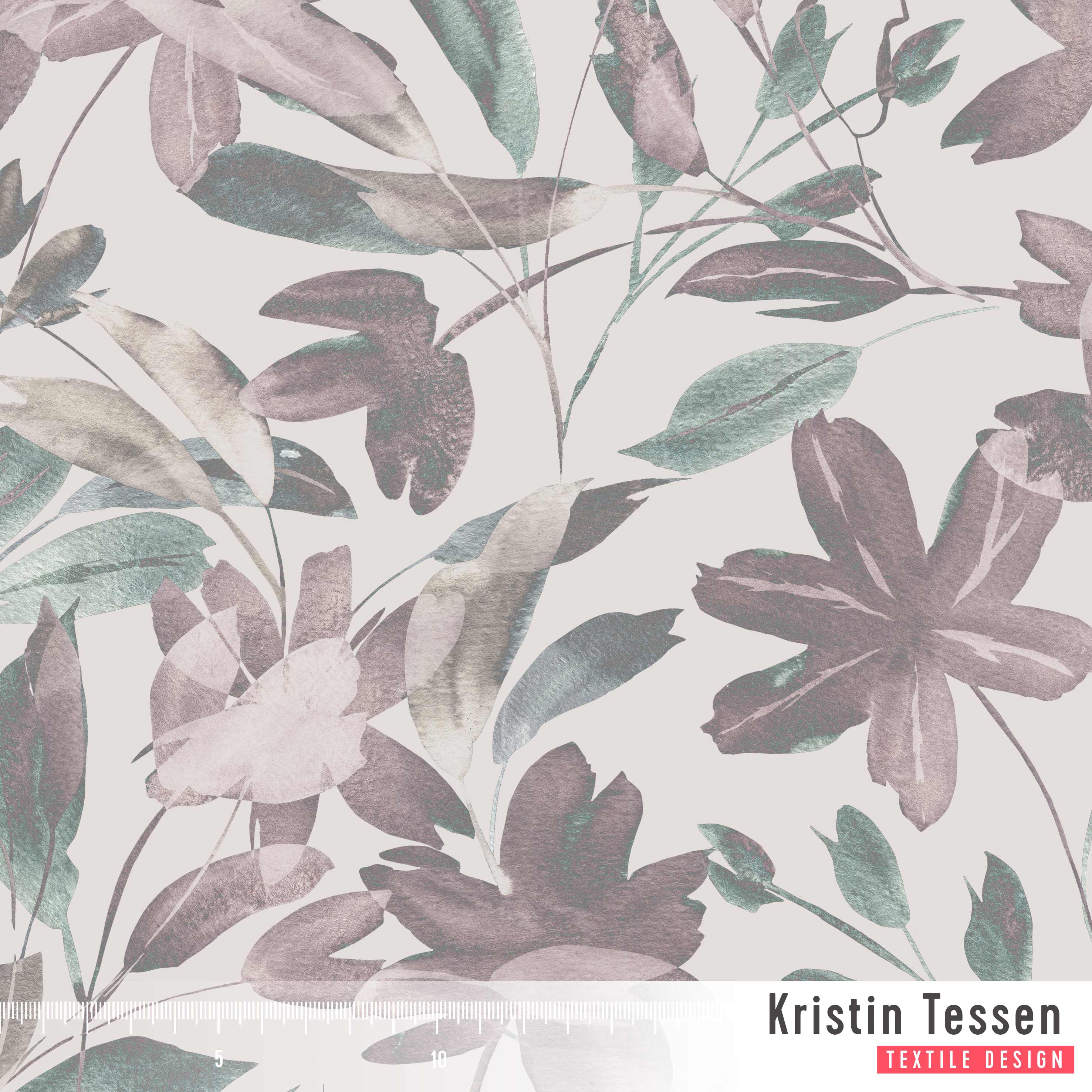 Bio Stoff - Floral Dance Moonbeam von Kristin Tessen in creme Kopie