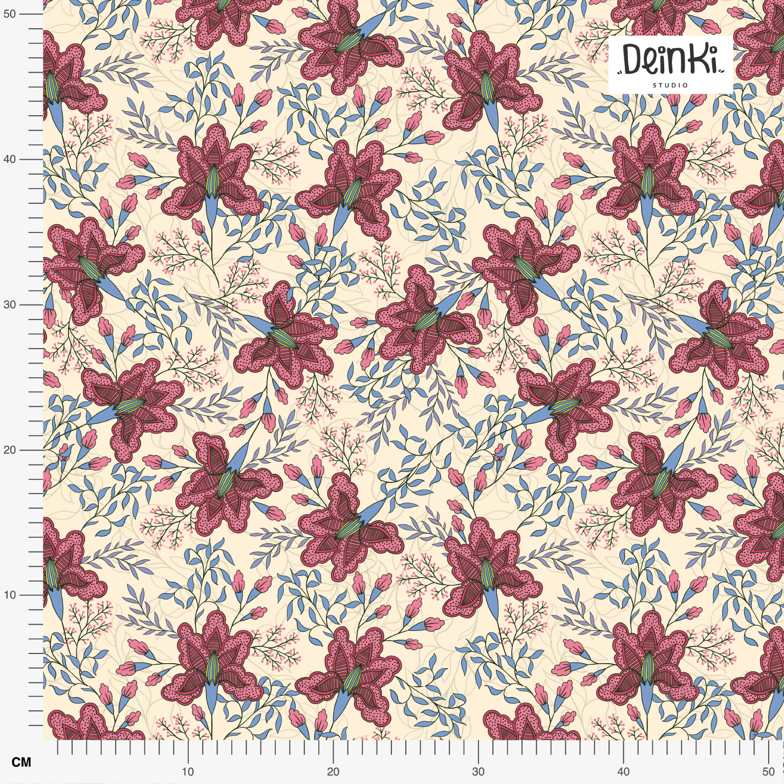 Bio-Stoff - Fantasieblumen