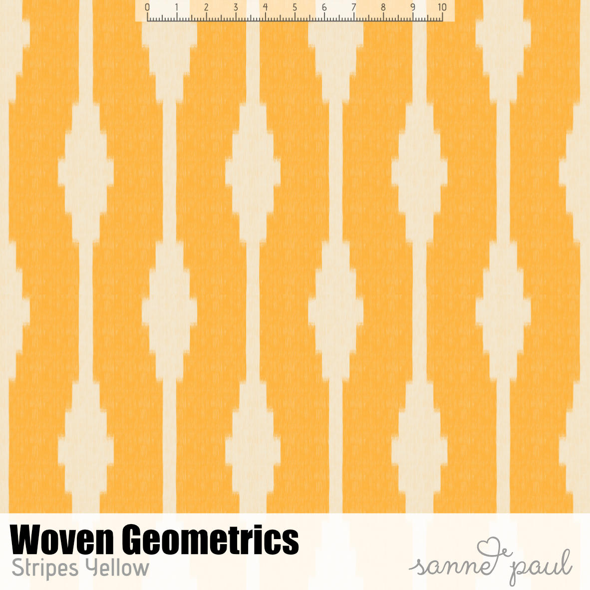 Bio Stoff - Woven Geometrics Stripes gelb