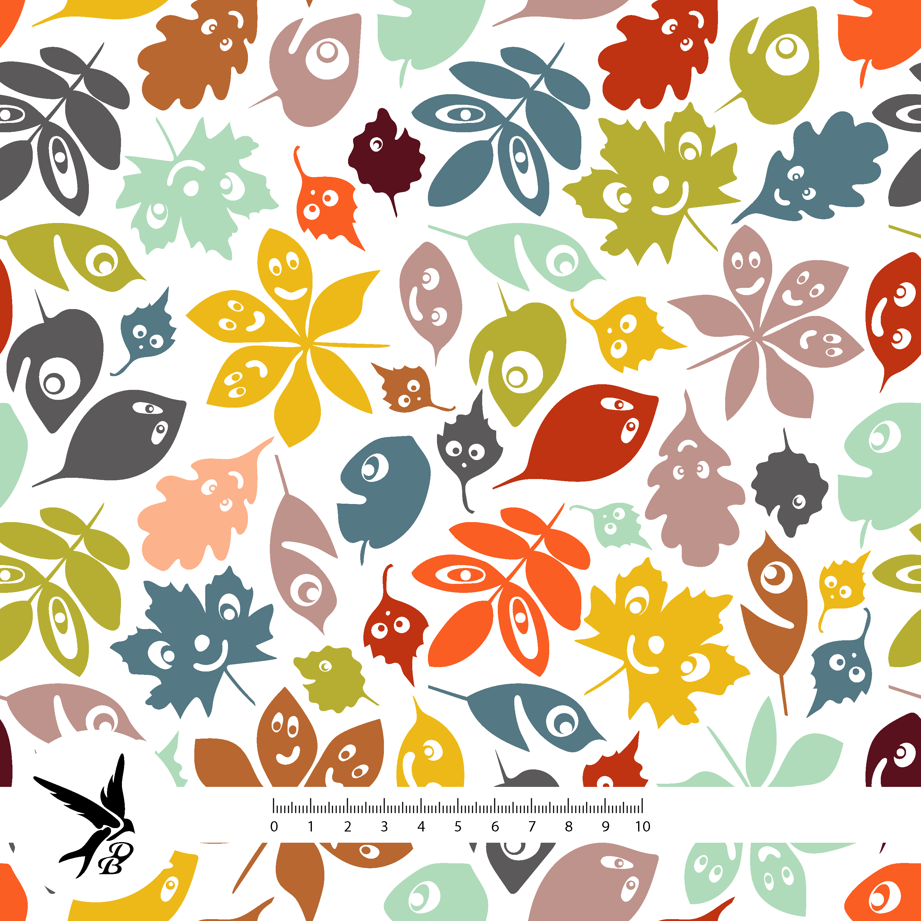 Bio Jersey Stoff - Herbstgeister Farbenfroh - DanielaBonn, bunt, Blätter & Ranken, Herbst, Breite 150 cm Bio Jersey Stoff - Herbstgeister Farbenfroh - DanielaBonn, bunt, Blätter & Ranken, Herbst, Breite 150 cm