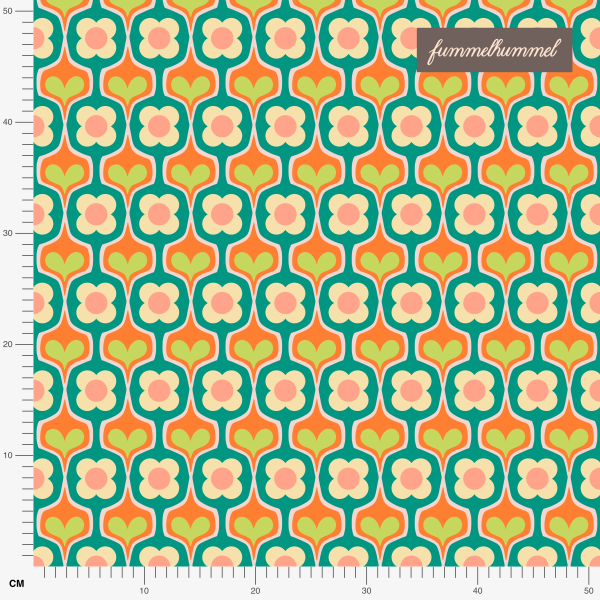 Organic fabric  - Kokkolores blue