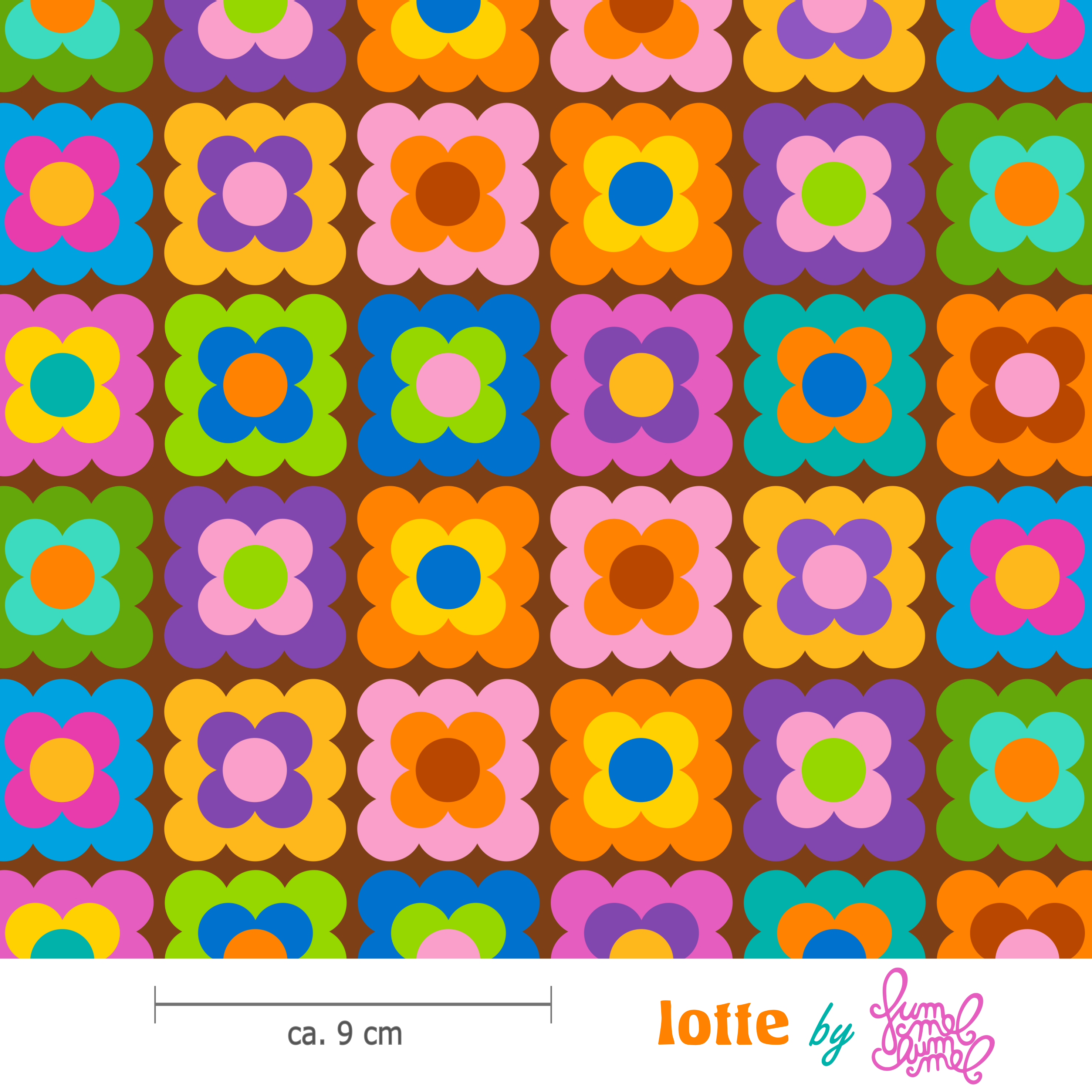 Organic Fabric - Lotte brown