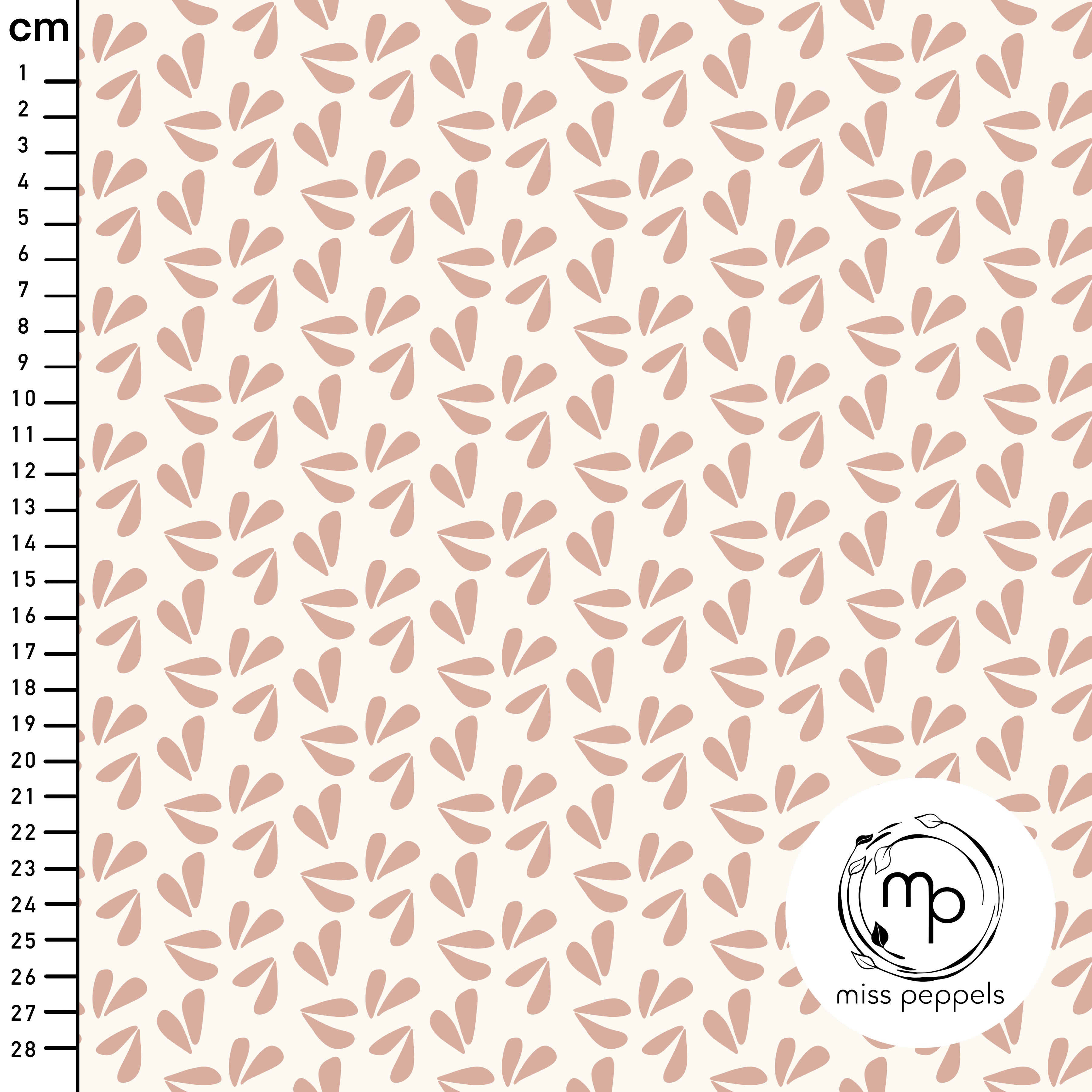Bio Stoff - Blätter F von misspeppels in beige