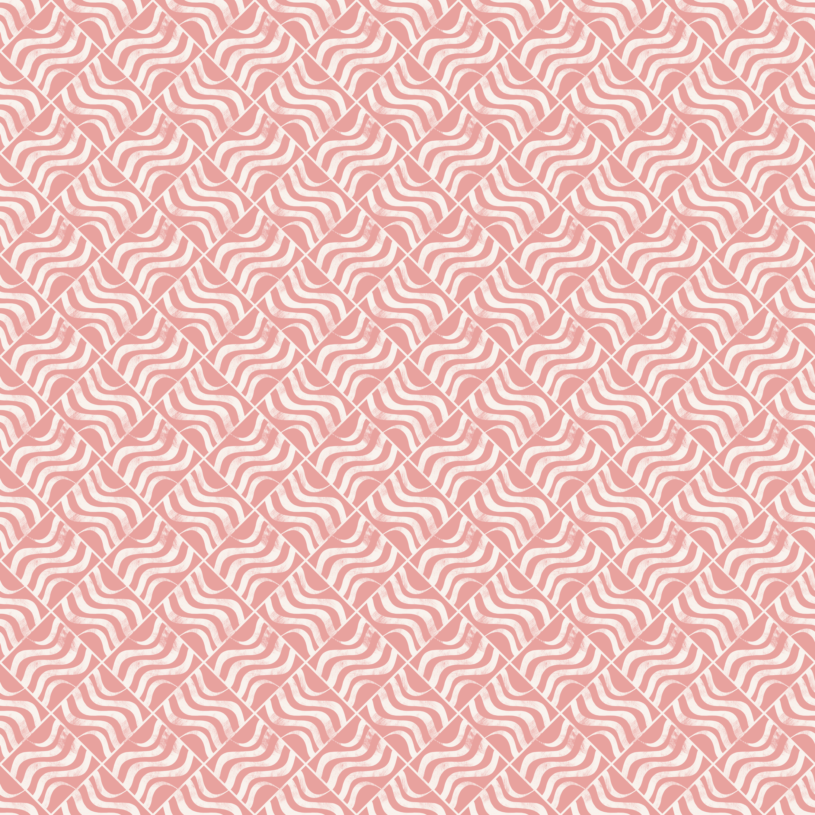 Bio Stoff - Wellen Rosa von misspeppels in rosa