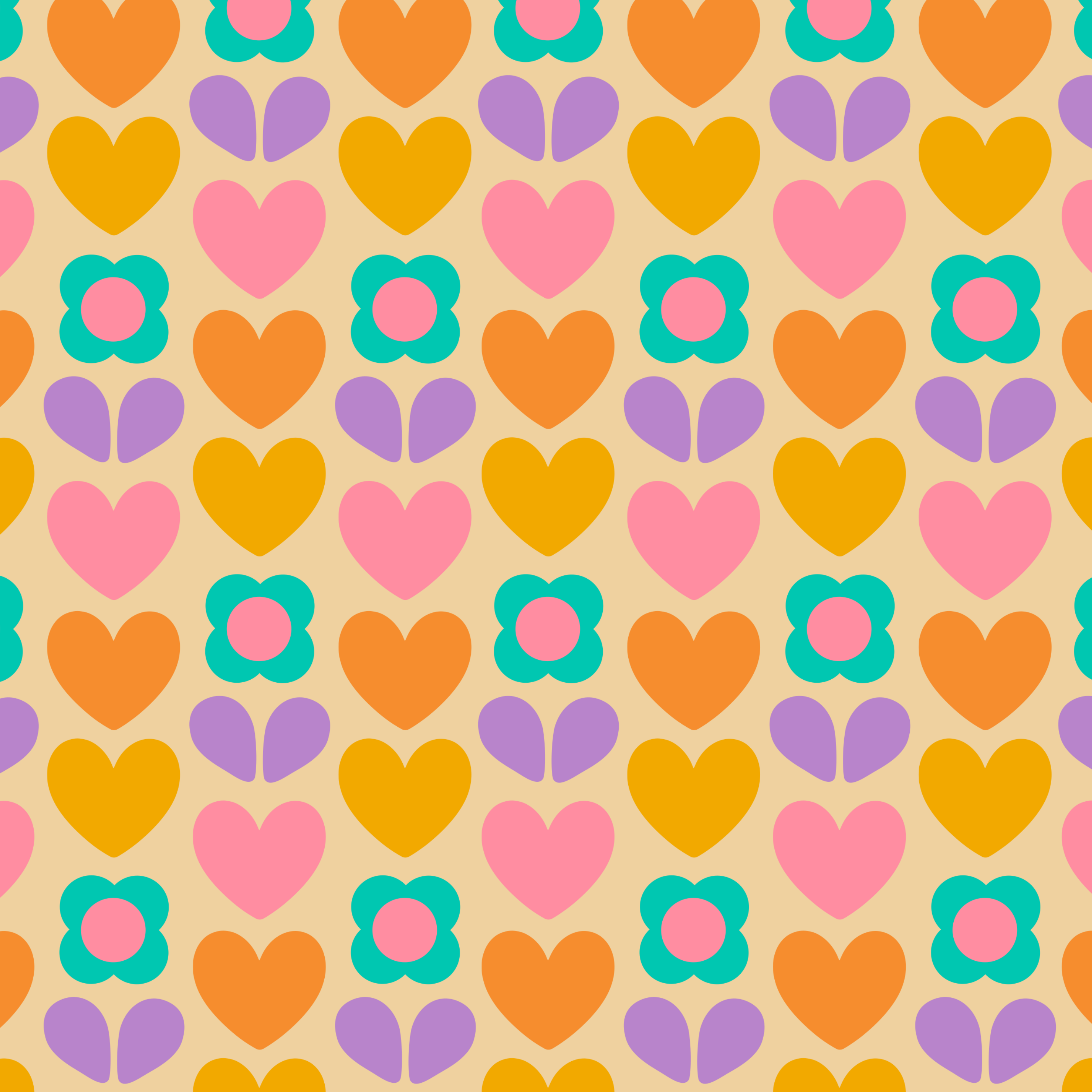 Organic fabric  - Liebeling bunt