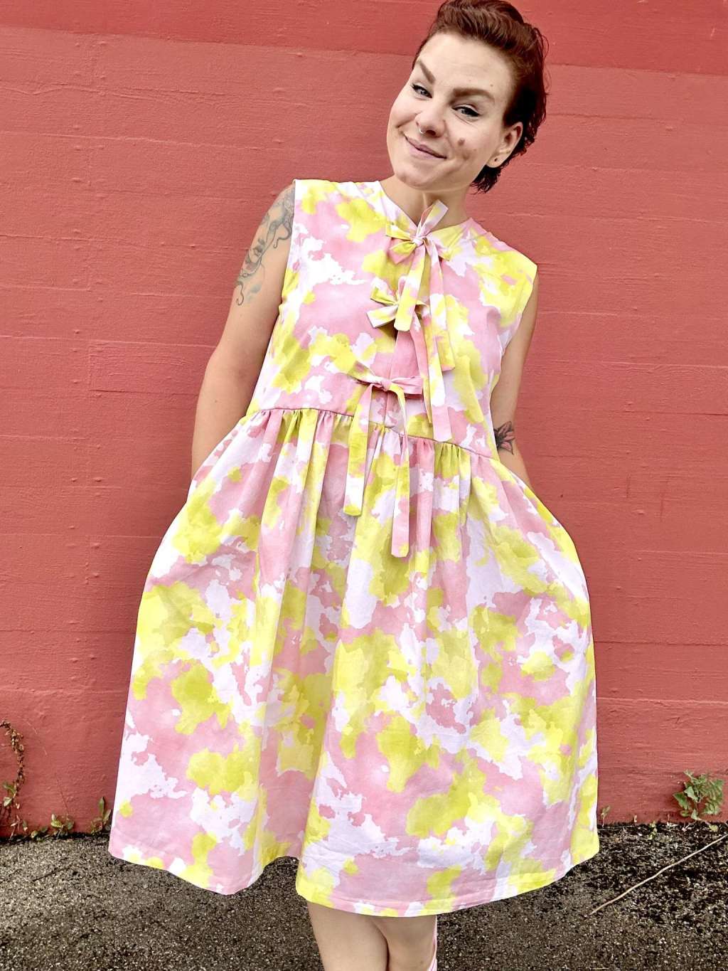 Bio Stoff - Camouflage Pink X L von Kristin Tessen in pink Bio Stoff - Camouflage Pink X L von Kristin Tessen in pink