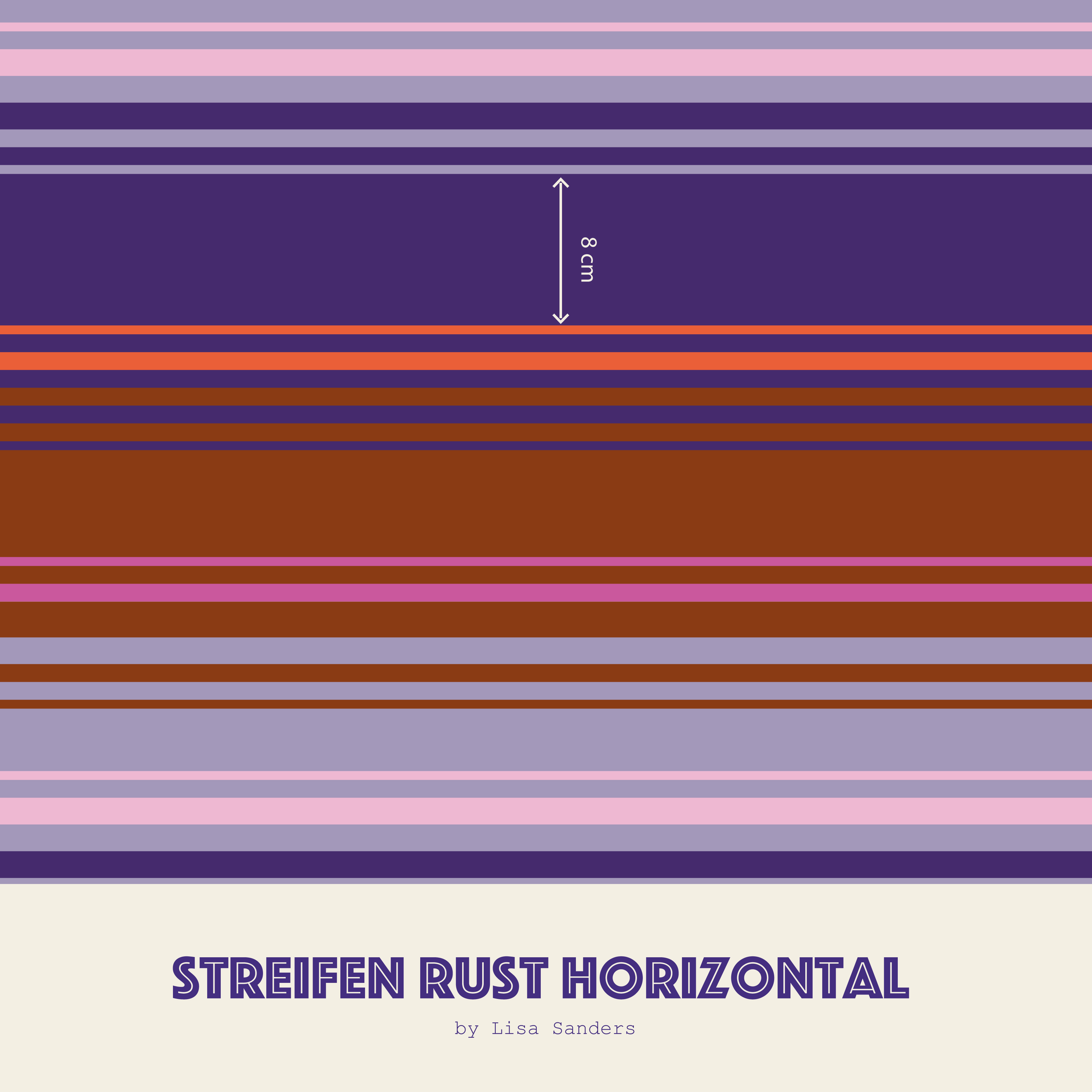 Bio Webware Stoff - Streifen Rust Horizontal - LisaSanders, Streifen, kupfer/rost, lila, 100% Bio-Baumwolle Bio Webware Stoff - Streifen Rust Horizontal - LisaSanders, Streifen, kupfer/rost, lila, 100% Bio-Baumwolle