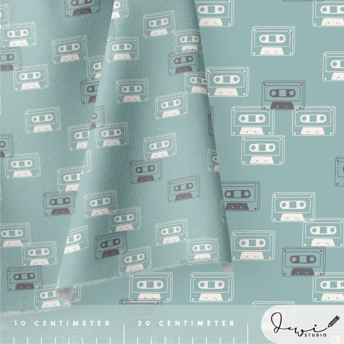 Bio Stoff - Retroscholle Kassetten eisblau