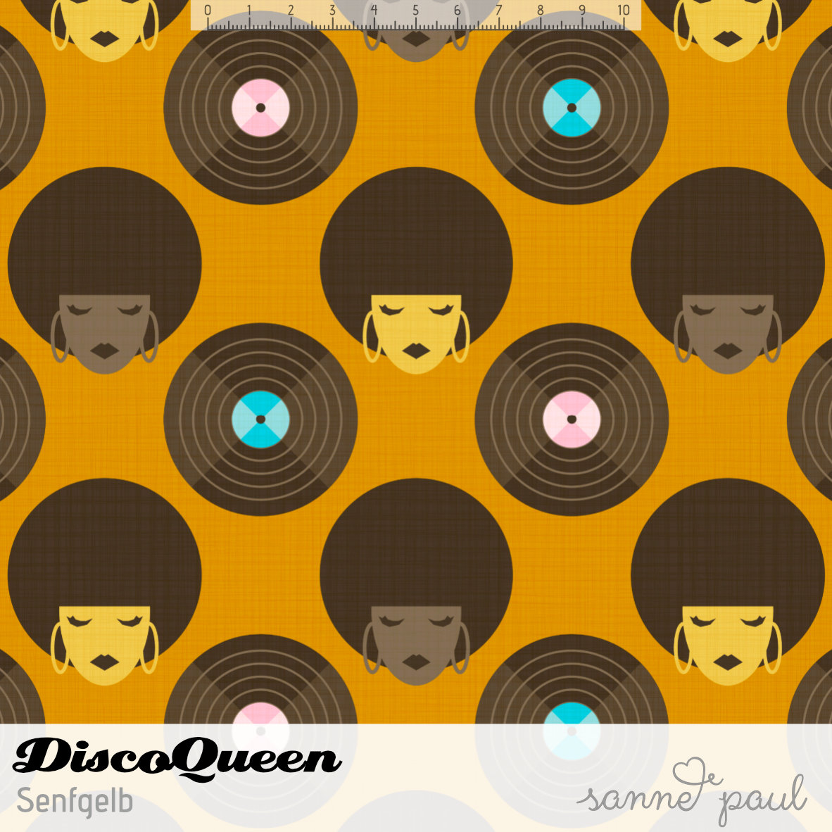 Bio Stoff  - Discoqueen Senfgelb - SannePaul, senf, Menschen