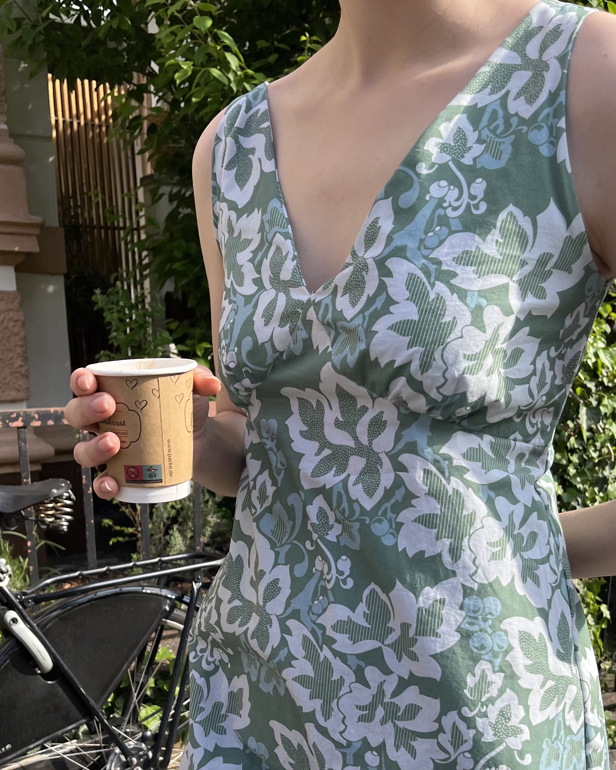 Bio Stoff  -  Botanical Cottage Vine Leaves blau