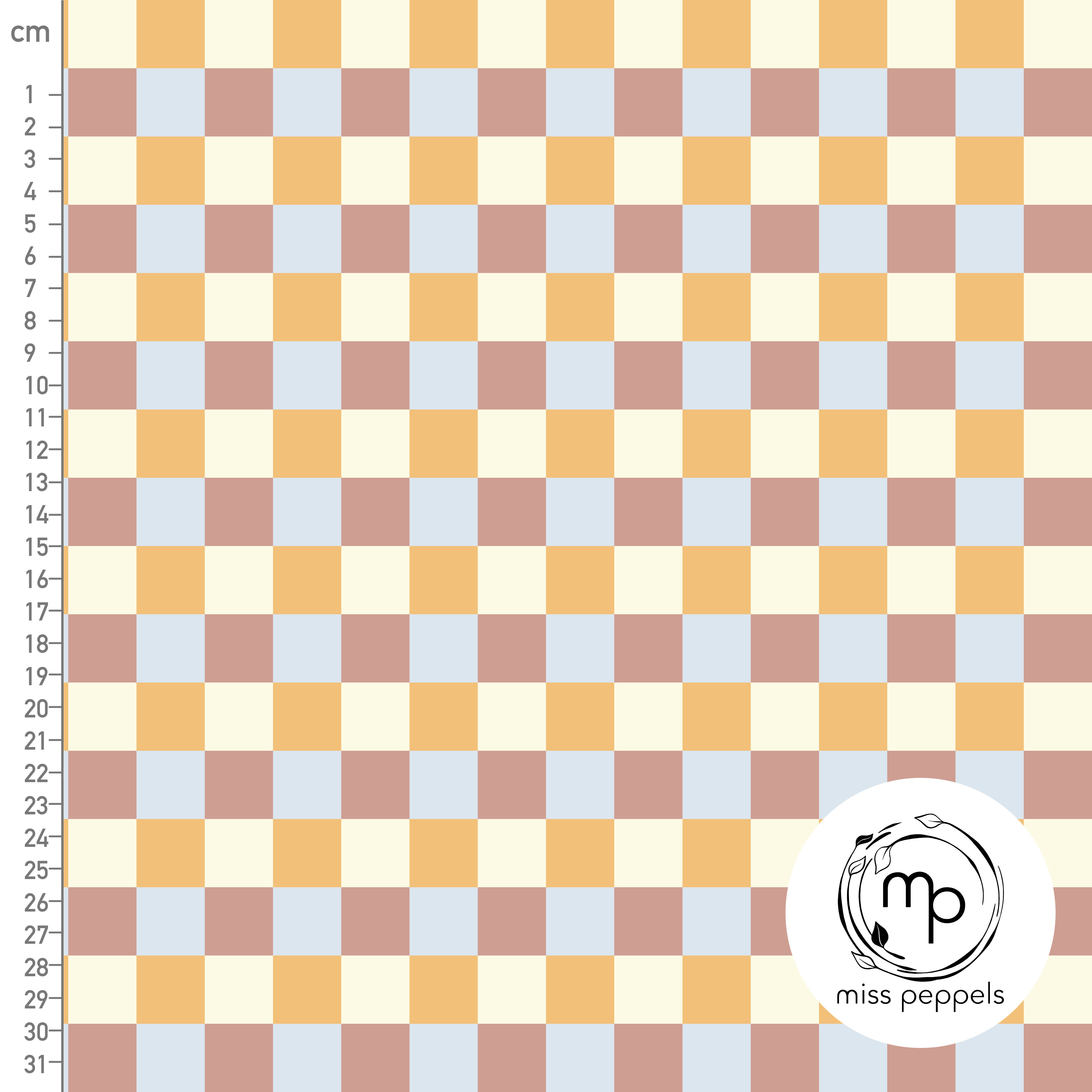 Bio Fabric - Colorful Check by misspeppels in orange-blue