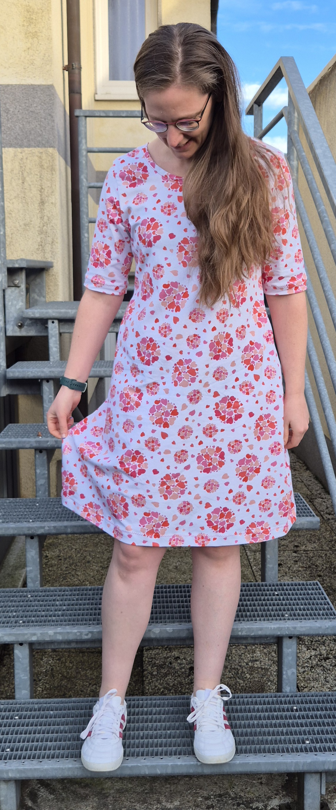 Bio Stoff - Herz Kugel grün