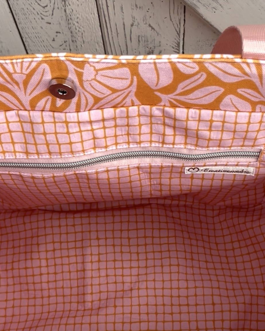Bio Stoff - Minimalist Vibes Florals Orange von Sanne Paul in orange